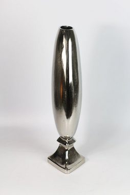 Arnusa Bodenvase edle große Metall Vase Aluminium, Edels Design Pokal Dekovase silber 70 cm