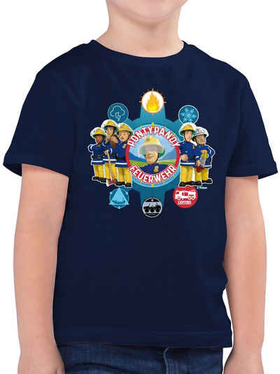 Shirtracer T-Shirt »Pontypandy Feuerwehr - Gruppe - Feuerwehrmann Sam Jungen - Jungen Kinder T-Shirt« feuerwehr 104 - sam tshirt 3 jahre - feuerwehrmann t shirt