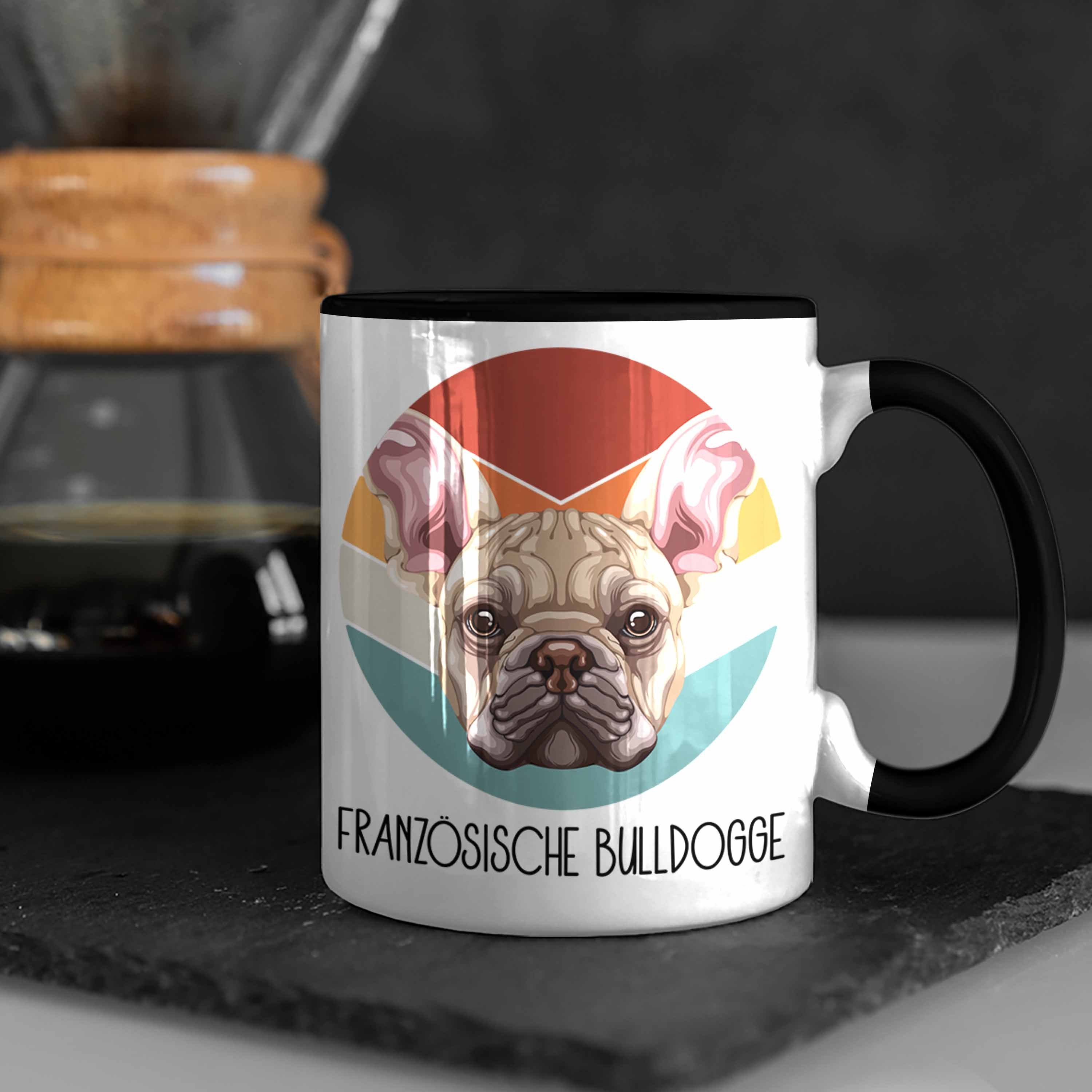 Besitzer Schwarz Tasse Bulldogge Lustiger Französische Geschen Geschenk Trendation Tasse Spruch