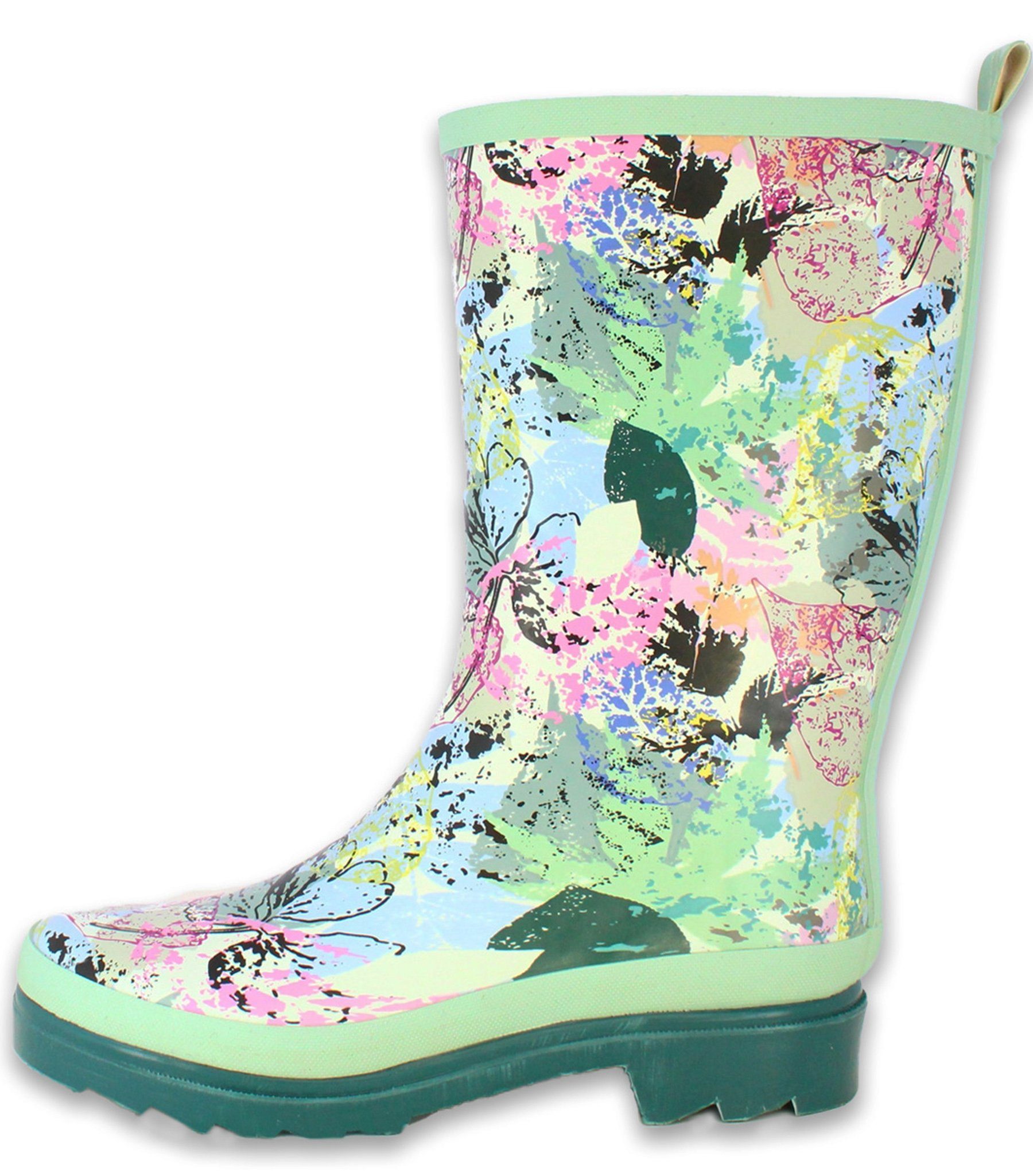 Beck Damen Gummistiefel Spring Gummistiefel (stylischer Damenstiefel, für trockene Füße bei Regenwetter) wasserdicht, herausnehmbare Innensohle, modernes Design