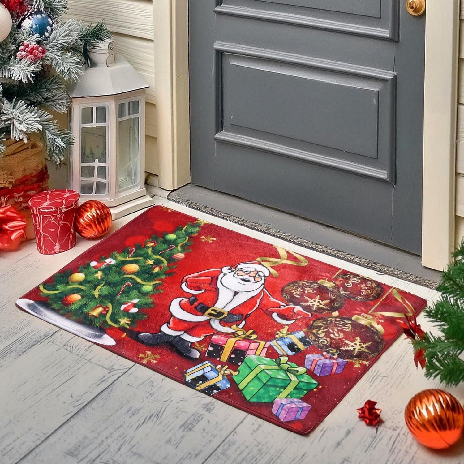 LuxusKollektion Küchenläufer Weihnachts Teppich Rutschfest 50x80cm, rechteckig, Höhe: 10 mm