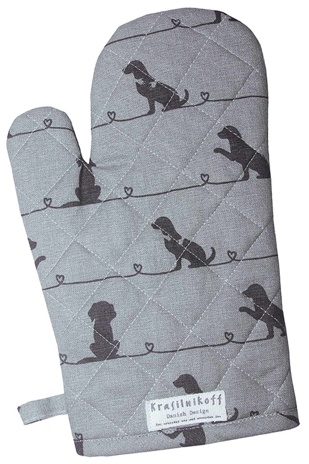 Krasilnikoff Topfhandschuhe Dog, (1-tlg., 1-teilig), Ofenhandschuh günstig online kaufen