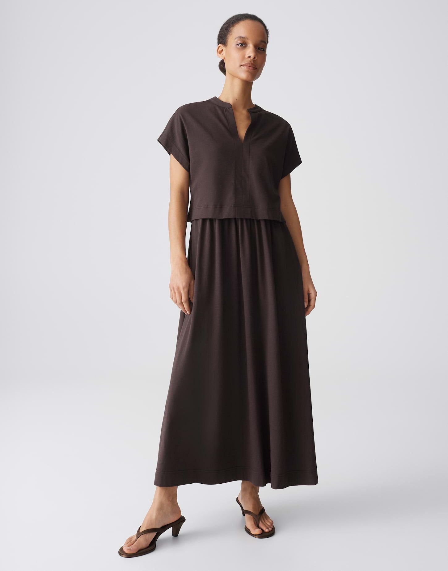 OPUS Trägerkleid Werona aus weichem Jersey mit dezenter Struktur