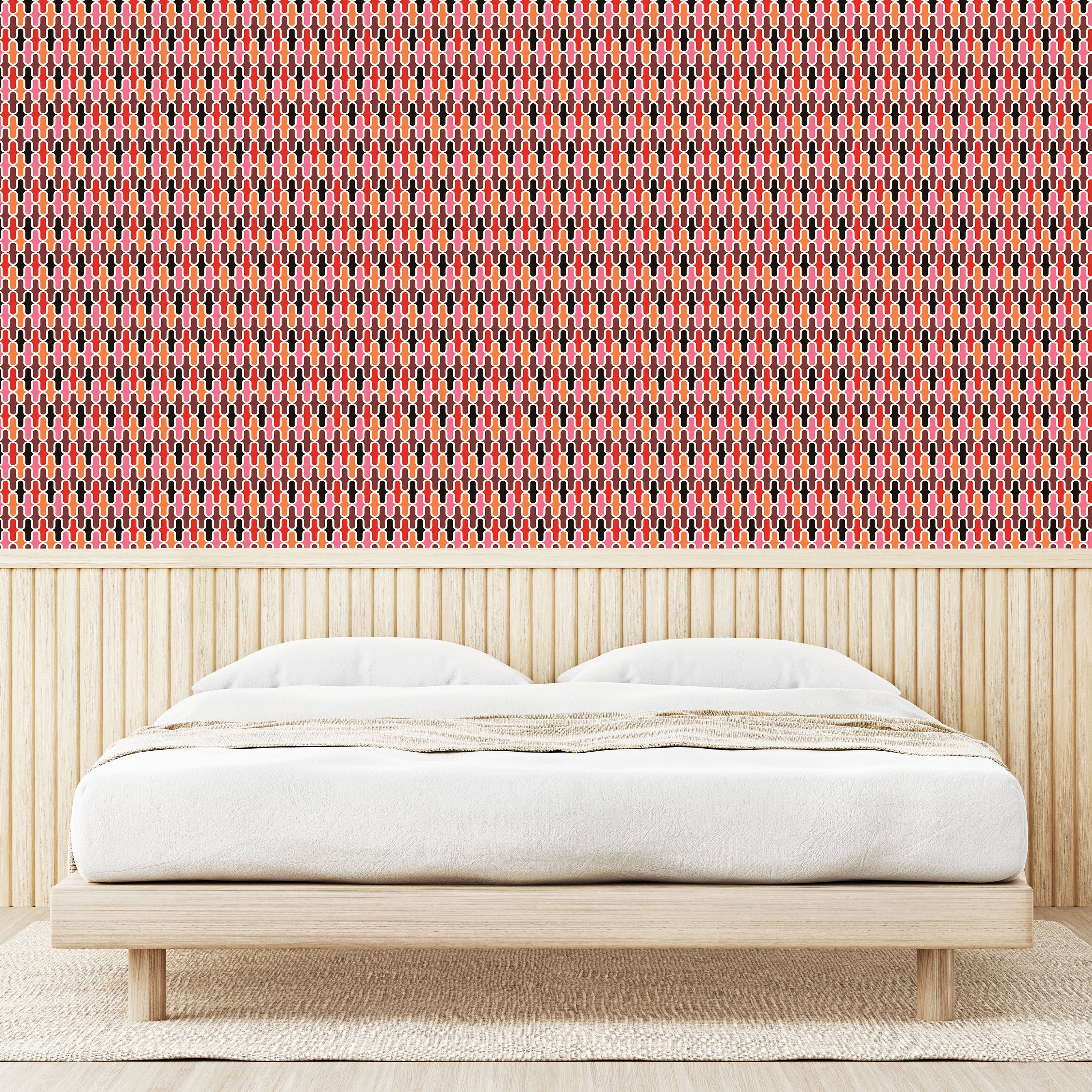 Wohnzimmer Grafik Abakuhaus Küchenakzent, selbstklebendes Vinyltapete Linien Vertikale Abstrakt