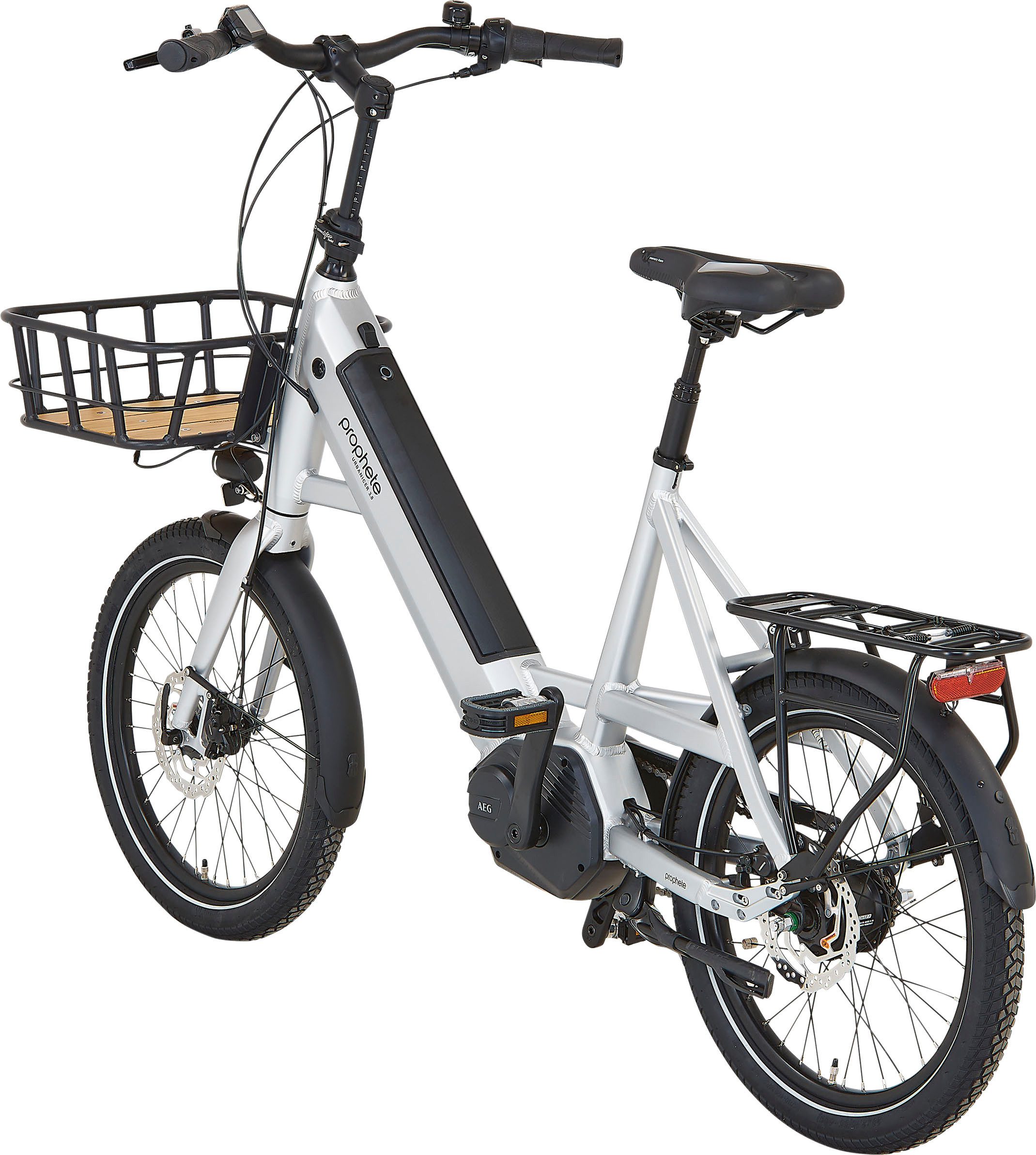 Prophete E-Bike Urbanbike Urbanicer 3.8, 7-speed Shimano Nexus derailleur, hub gears, mid-drive motor, 360 Wh, pedelec, electric bicycle for women and men