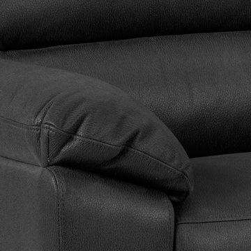 ebuy24 Sofa Rie Sofa 3-Sitzer Recliner elektrisch, grau., 1 Teile