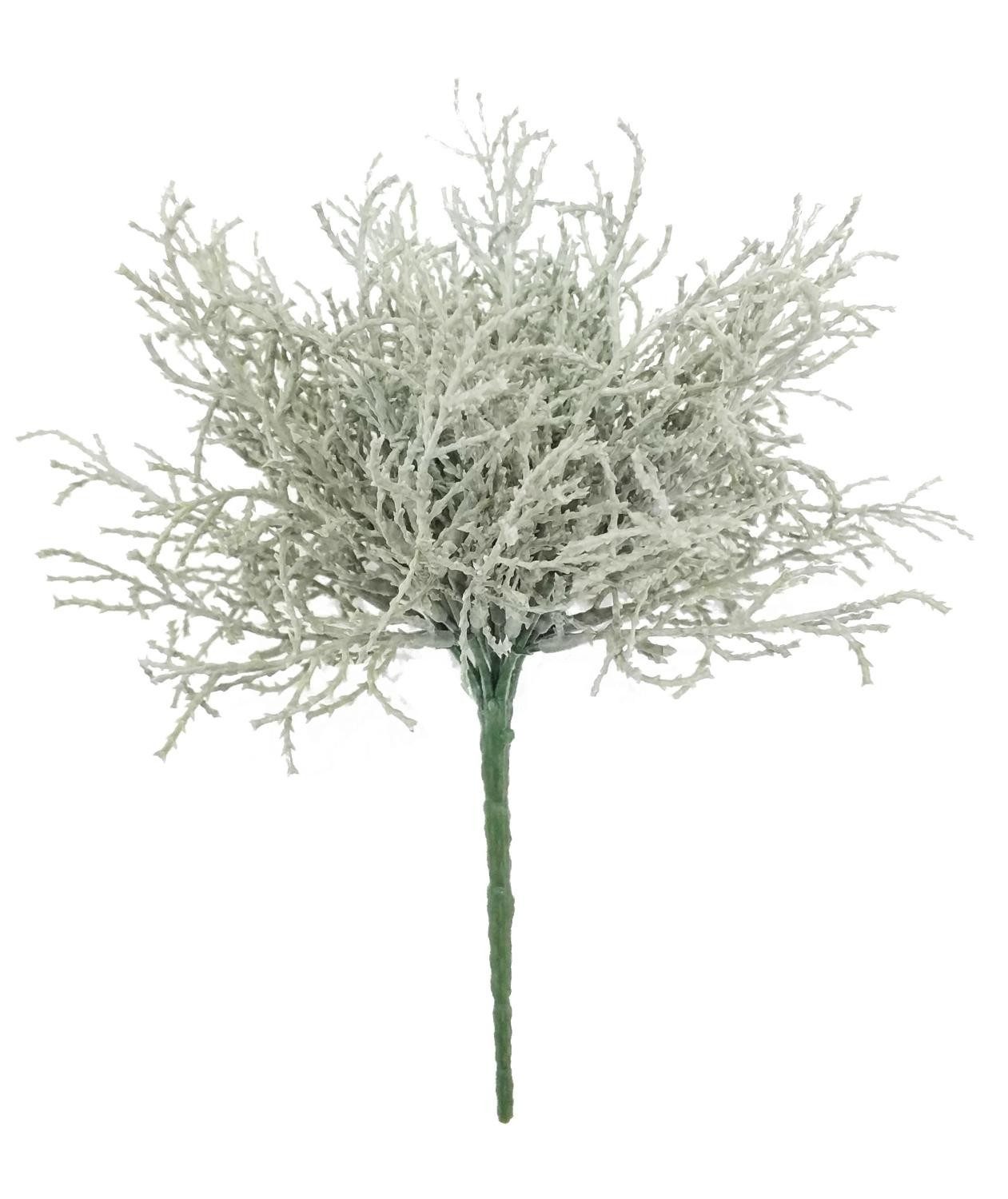 Künstliche Zimmerpflanze Plastikpflanze Heiligenkraut CHENJIA, Steckstab, grau-weiß, 25 cm Gitterkraut, artplants, Höhe 25.0 cm
