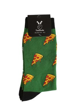 TwoSocks Freizeitsocken Pizza Socken lustige Socken Herren & Damen, Einheitsgröße
