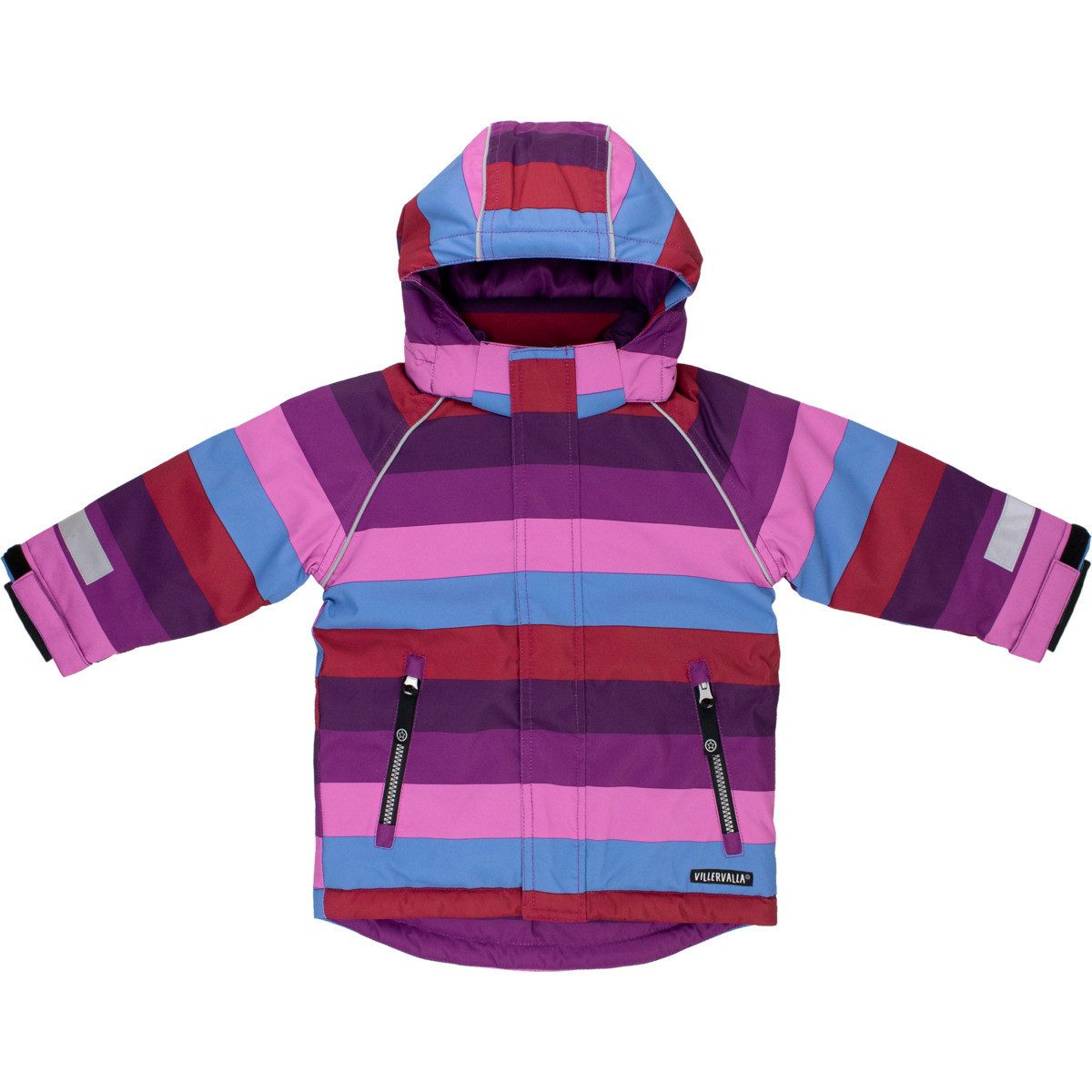 Villervalla Winterjacke Streifen Unisex Kinder (1-St) Steppjacke, Parka, Anorak, Jacket, Outdoorjacke