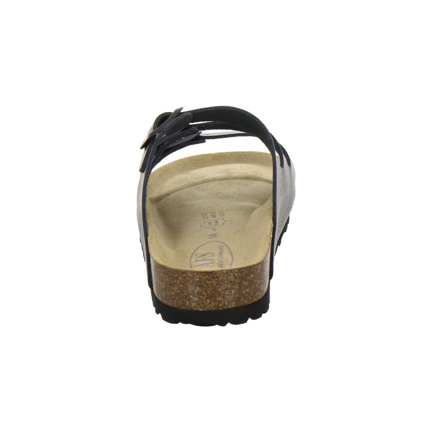 AFS-Schuhe Damen Dreischnaller Pantolette aus Glattleder mit Fußbett, Made in Germany
