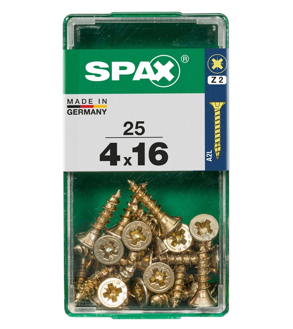 SPAX Holzbauschraube Spax Universalschrauben 4.0 x 16 mm PZ 2 - 25 Stk.