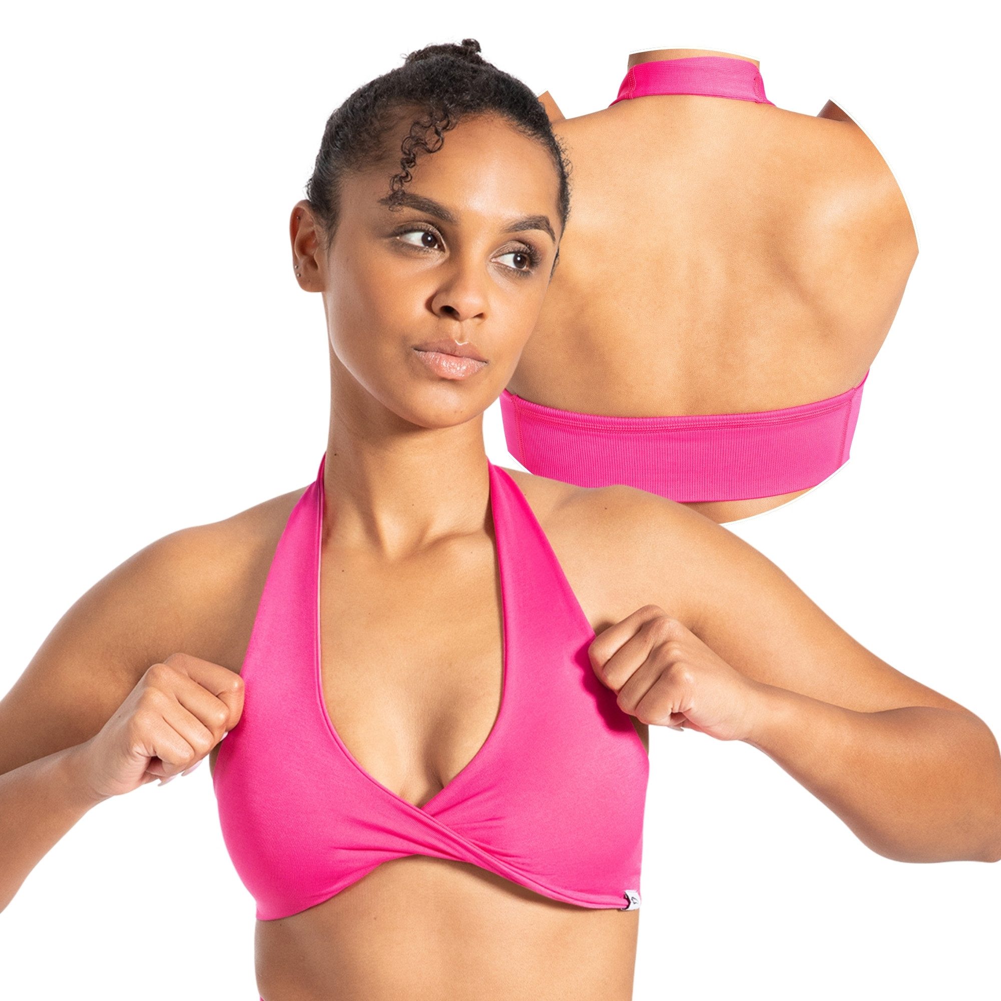 Sport-BH Myrah Twisted, Shaped Fit Wickel-V-Ausschnitt & offener Rücken