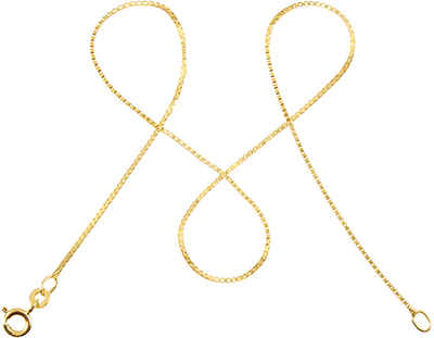 modabilé Goldkette Venezianerkette VENICE 333 Gold, Halskette Damen 0,9mm, Damenkette 34cm dezent, Kette Made in Germany