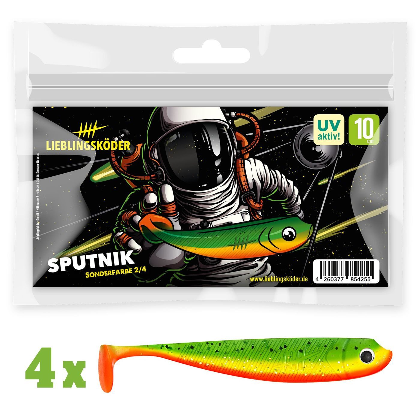 Kunstköder 4 Lieblingsköder Gummifische zum Zanderangeln mit Gummifisch 10 cm