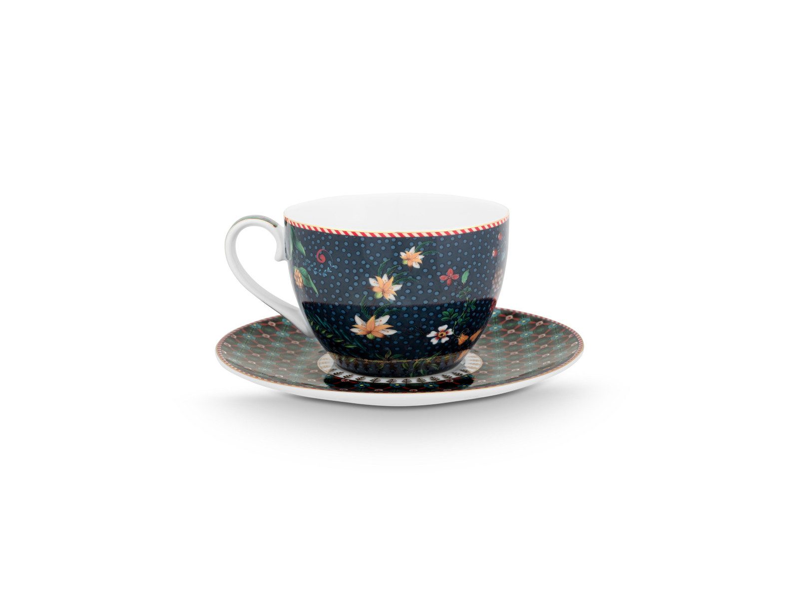 PiP Studio Tasse Berry Blues Kaffeetasse m.U. blau 280ml Set2, Porzellan