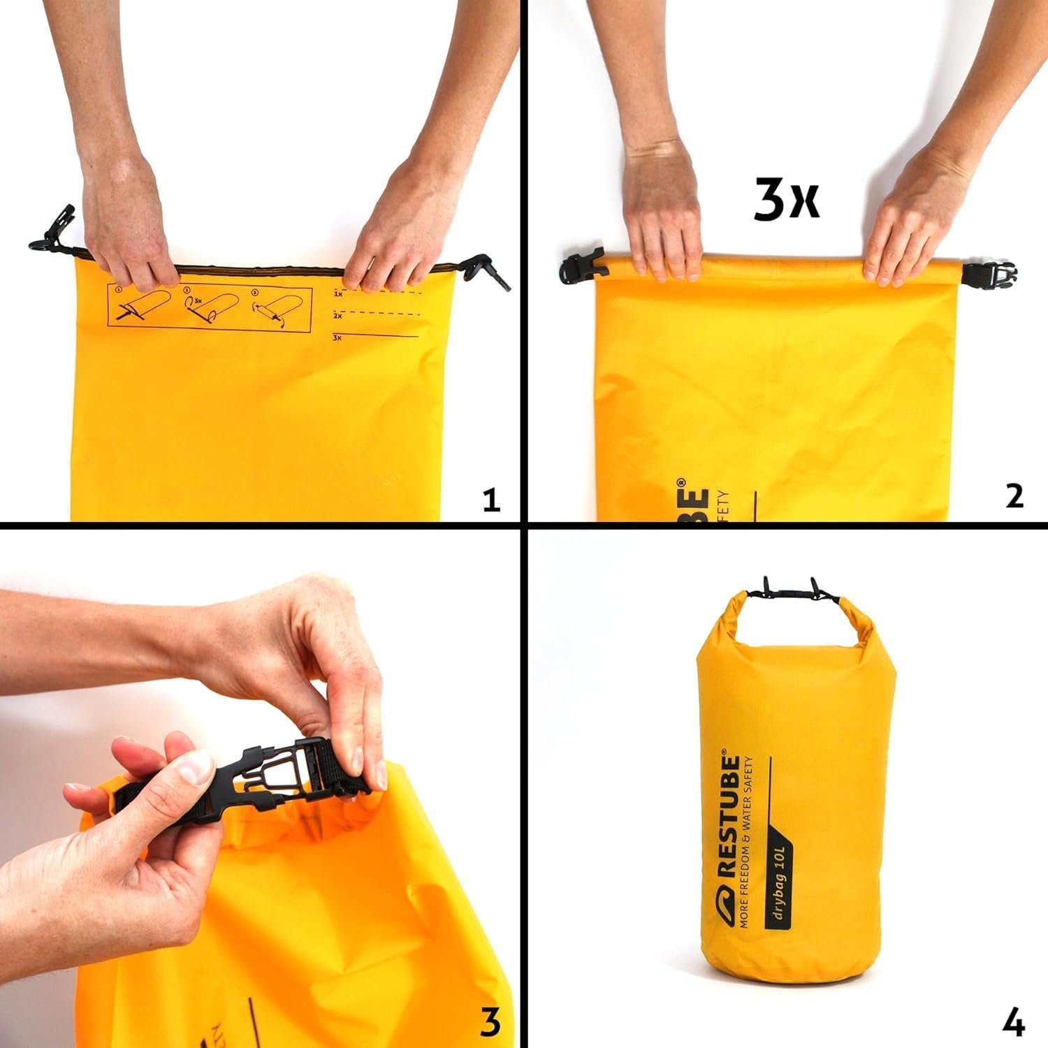Restube Drybag, für Reisen, Kayak & SUP, wasserdichter Packsack, schwimmfähig, 5-40 L