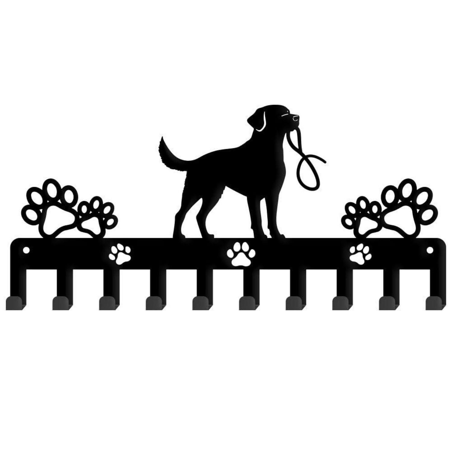 LuxusKollektion Schlüsselbrett Schlüsselhalter Labrador Hund 10 Haken 33x15cm