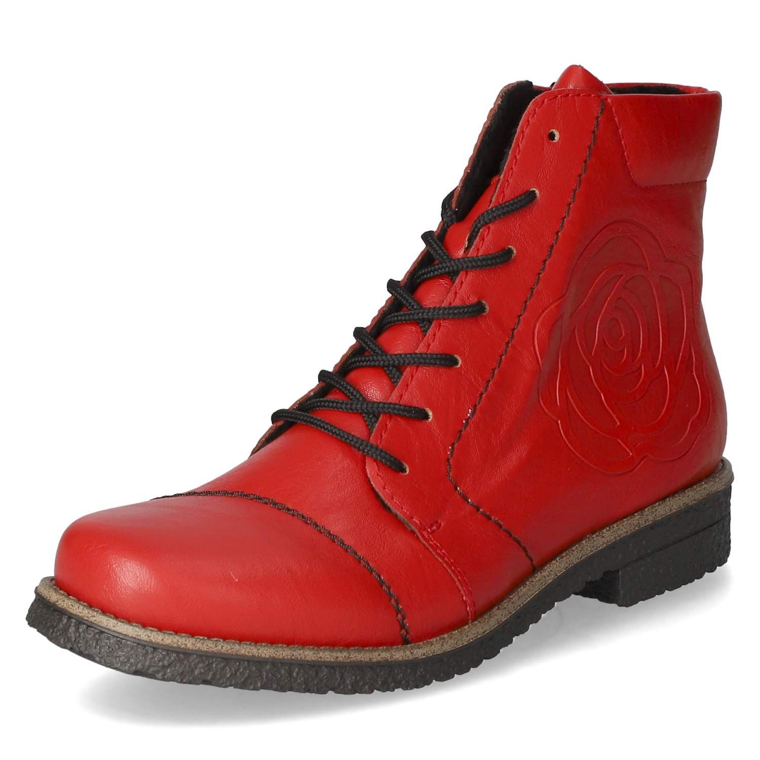 Rieker Rieker 73504-33 Damen Kunstleder rot Schnürstiefel günstig online kaufen