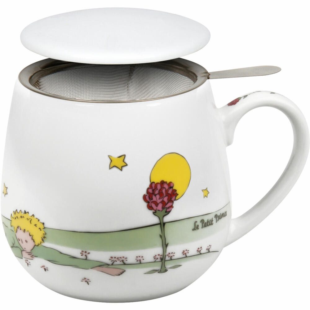 Könitz Becher Der kleine Prinz Freundschaft, Porzellan, mit Sieb und Deckel