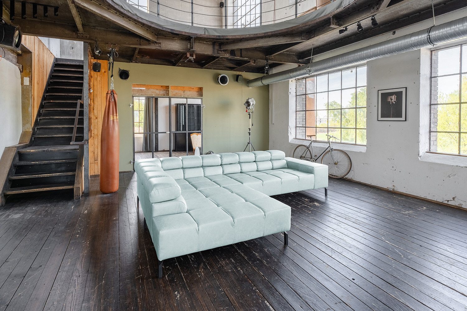 KAWOLA Ecksofa, L-Form rechts oder links Leder verschiedene Farben 321x216 cm