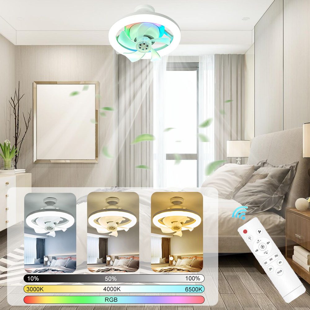 PRIISF Deckenventilator Leuchte LED Ventilator Deckenleuchte Deckenventilat günstig online kaufen