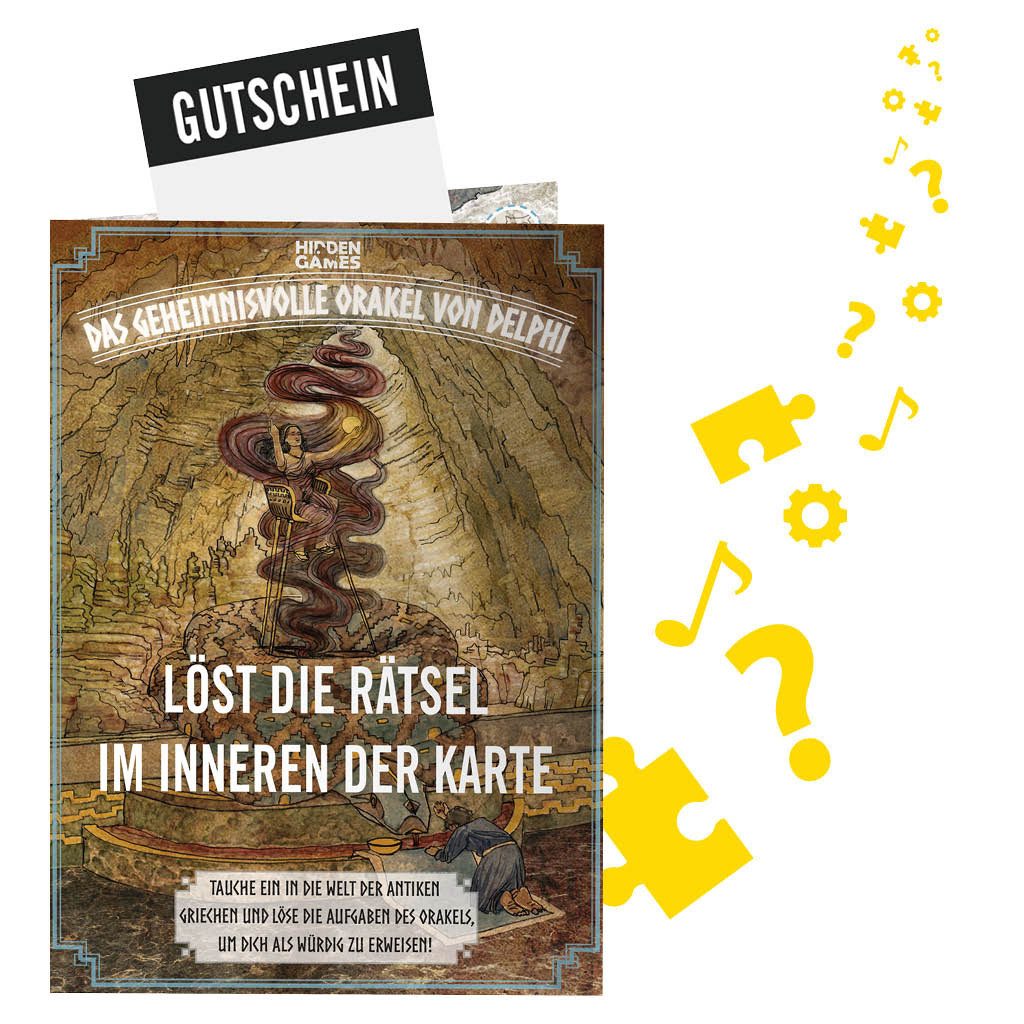 Grußkarten Rätselkarte "Das geheimnisvolle Orakel von Delphi"