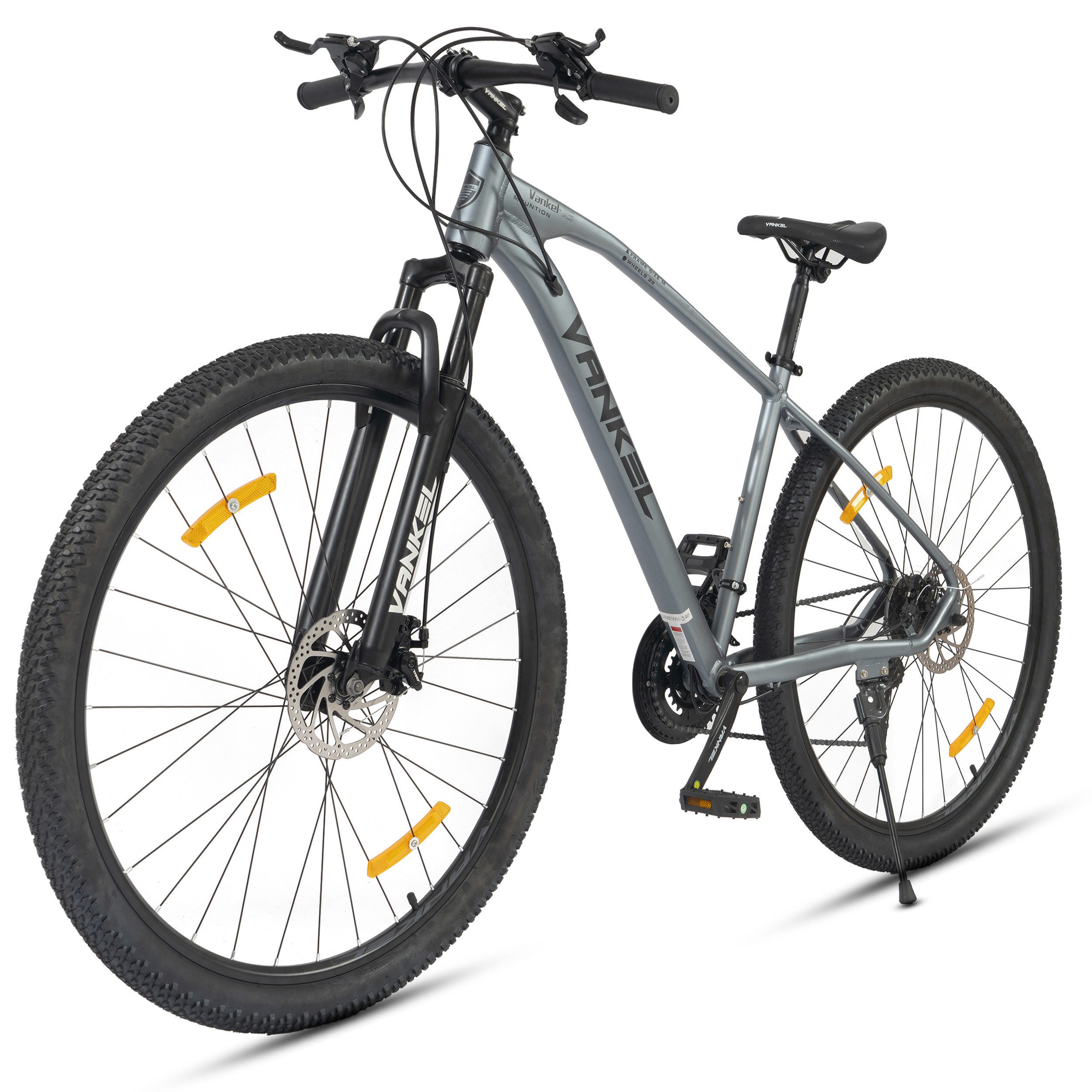 Vankel Mountainbike 2.35*29'' Breitreifen MTB Fahrrad mit Doppelsystem für Damen Herrn, Shimano Shimano Tourney RD-TZ50 Schaltwerk, MTB 21-Gang Shimano Schaltwerk, Kettenschaltung, Scheibenbremsen