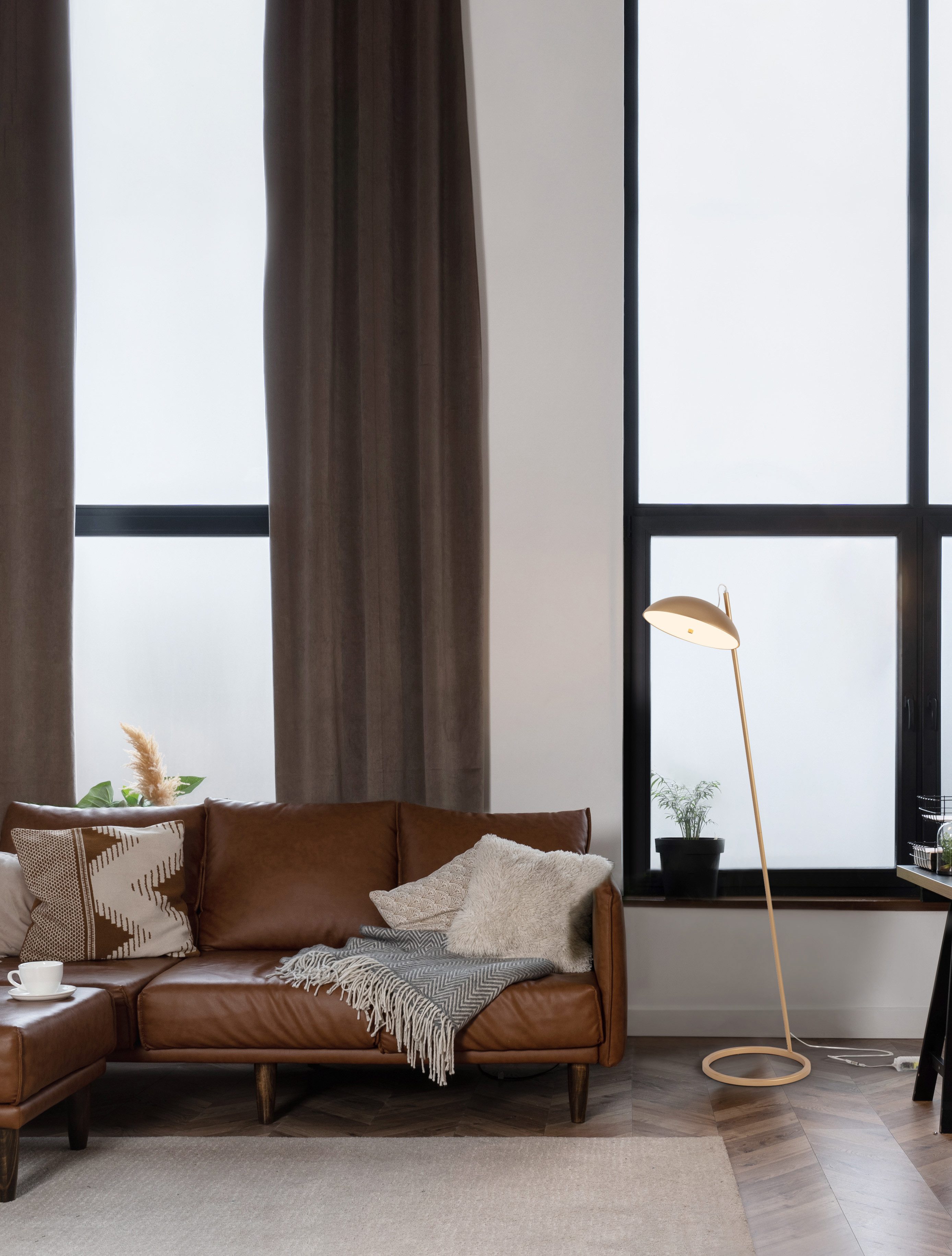 Nova Luce Stehlampe FLUTE, LED fest integriert, Warmweiß