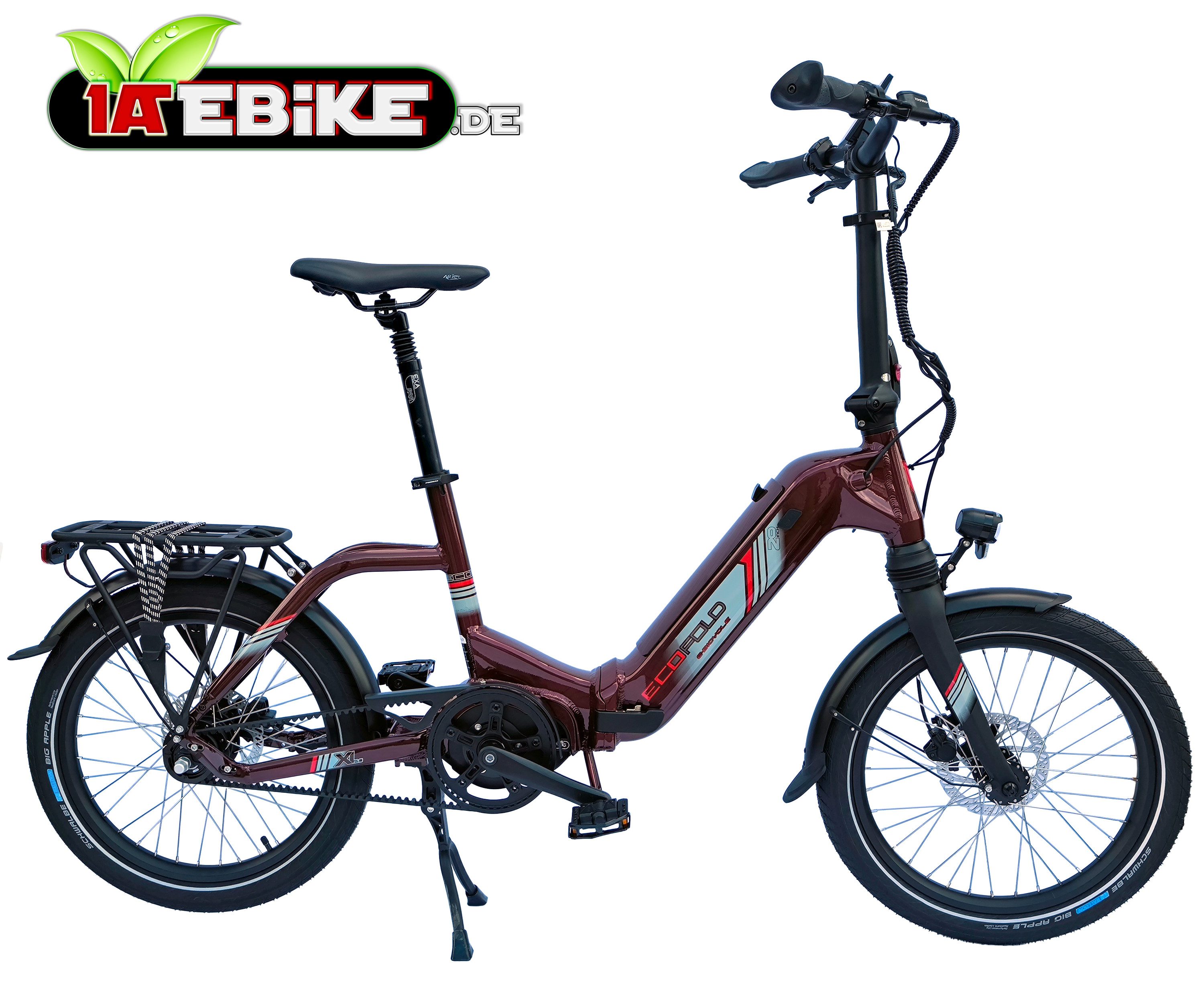 Ecofold E-Bike w 20 Zoll ECOFOLD BFM210 3-Gang Automatik Riemen BaFang Mittelmotor, 3 Gang Bafang, Mittelmotor, 250 Wh, Faltrad