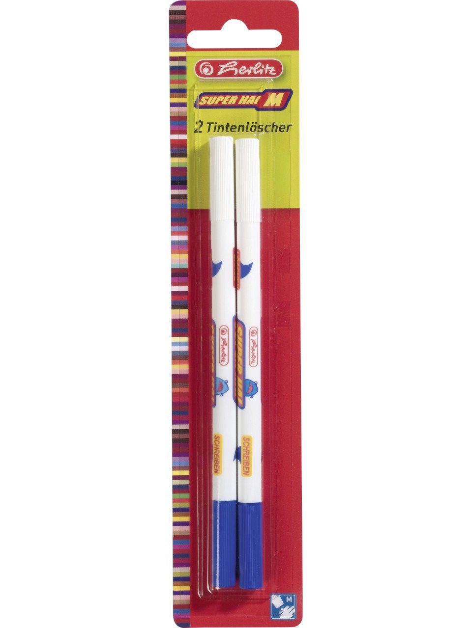 Herlitz Tintenkiller herlitz Tintenlöscher Superhai M 2 Stück
