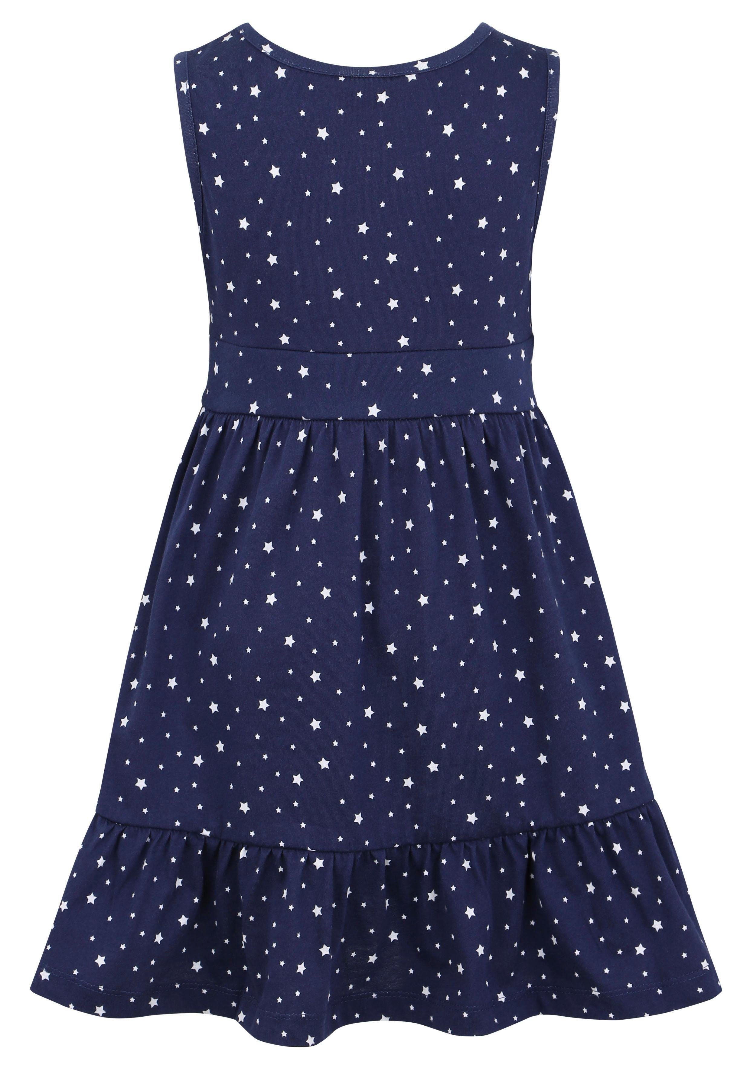 KIDSWORLD Jerseykleid 2tlg. Shirtkleid + Haarband im niedlichen Sternen-Allover (Set, 2-tlg., 2) festliche Anlässe, knielang, verspielter Stil, aus Baumwolle