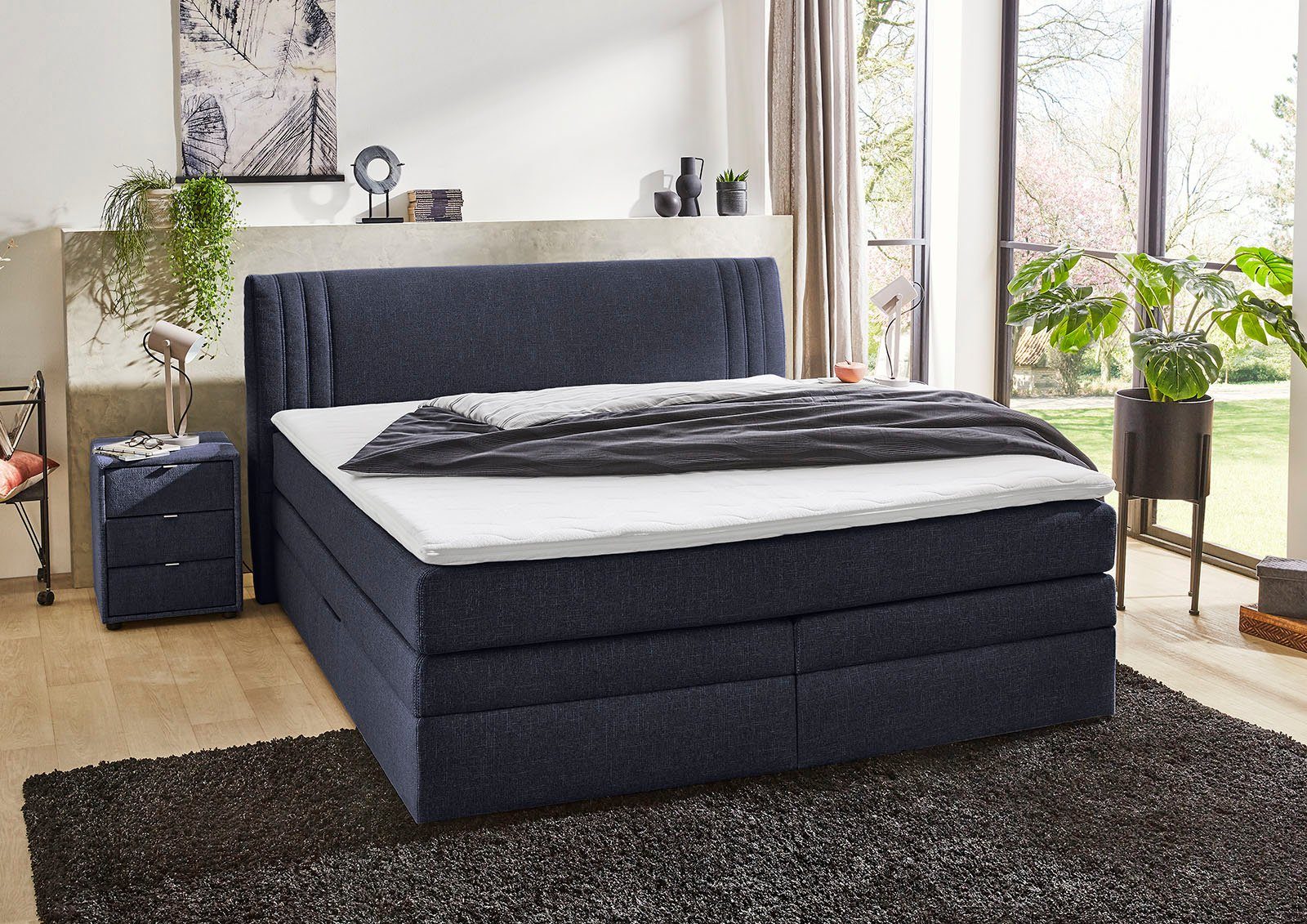 Jockenhöfer Gruppe Boxspringbett "Amira", mit Bettkasten und Topper, erhältlich in den Breiten 120,140 & 180cm