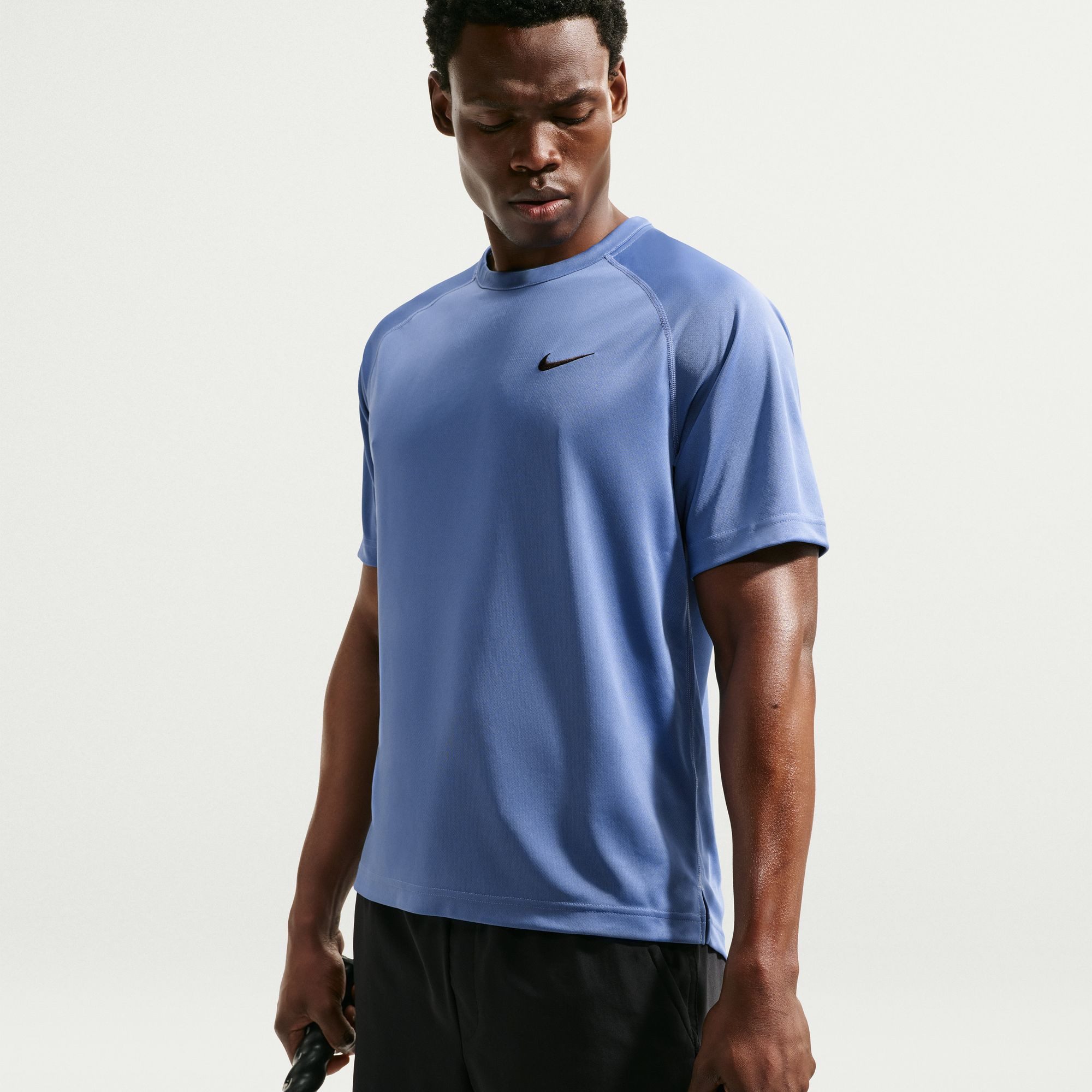 Nike Funktionsshirt M NK DF FLEX SS TOP mit Reißverschluss, in normaler Länge, atmungsaktiv, windabweisend