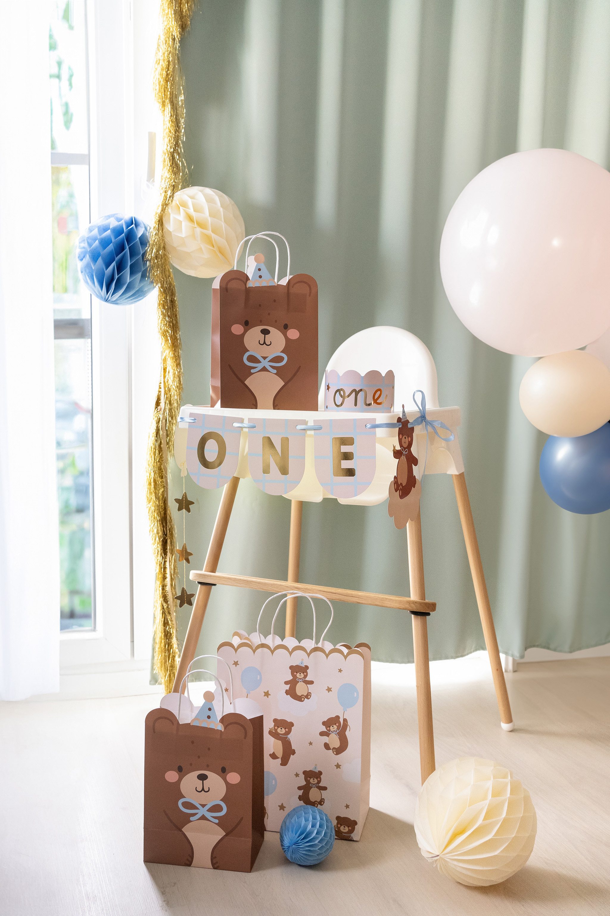 partydeco Papierdekoration, Geschenktüte Bär mit Henkel günstig online kaufen
