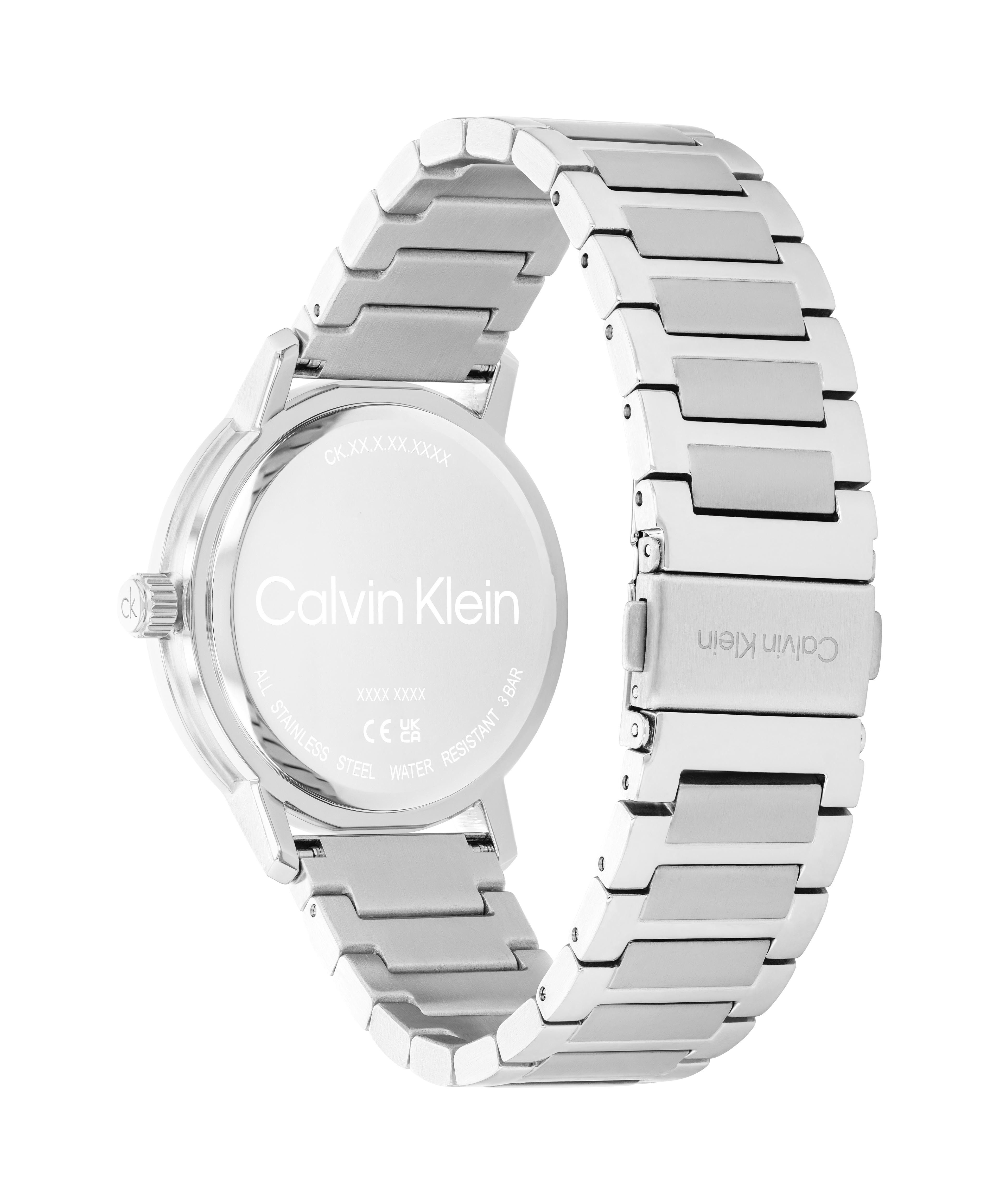Calvin Klein Multifunktionsuhr GAUGE 25200562, Quarzuhr, Armbanduhr, Herrenuhr, Edelstahlarmband, analog