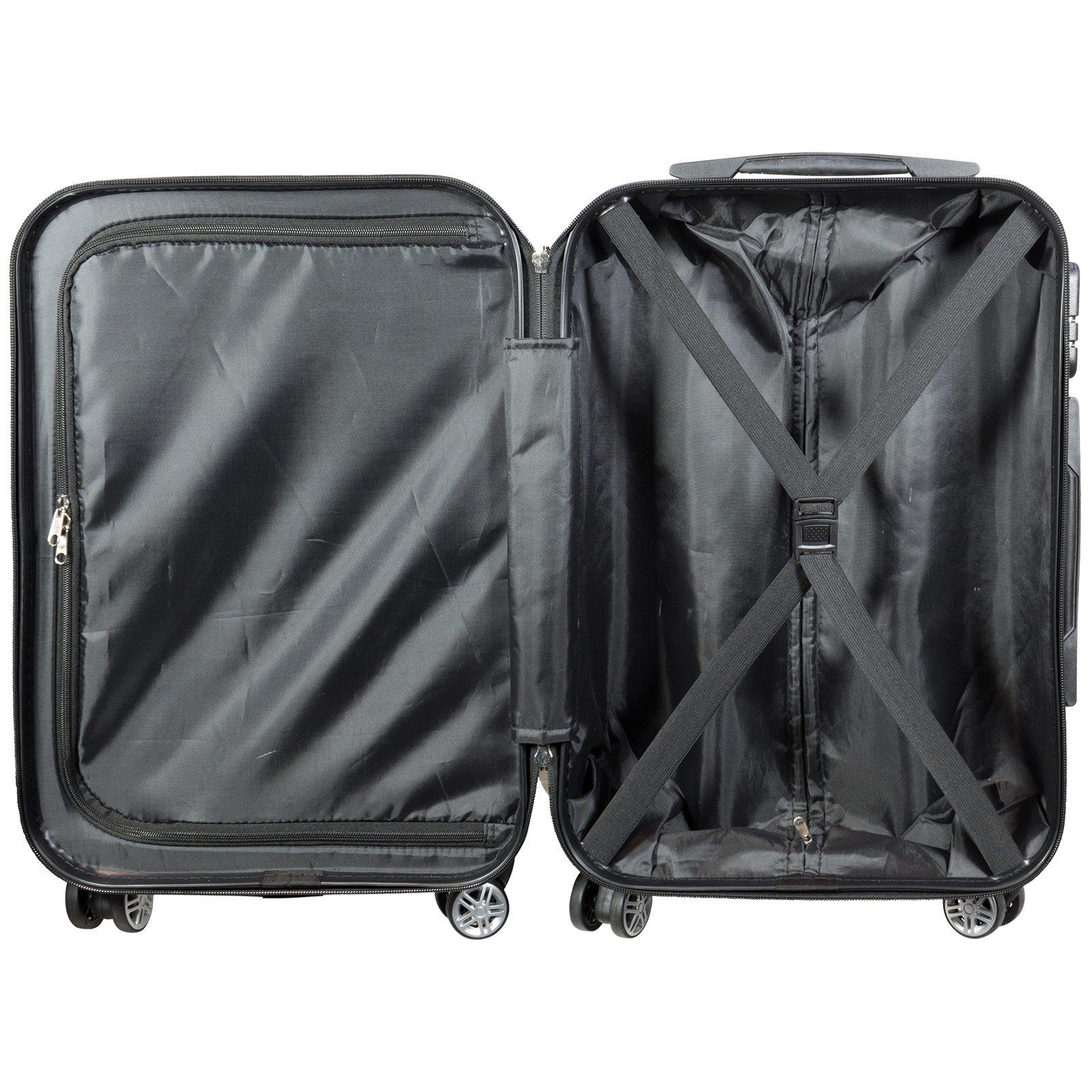 Trendyshop365 Hartschalen-Trolley Katze, Reisekoffer bunt mit Tier-Motiv, 3 Größen, Zahlenschloss, Polycarbonat, Dehnfalte