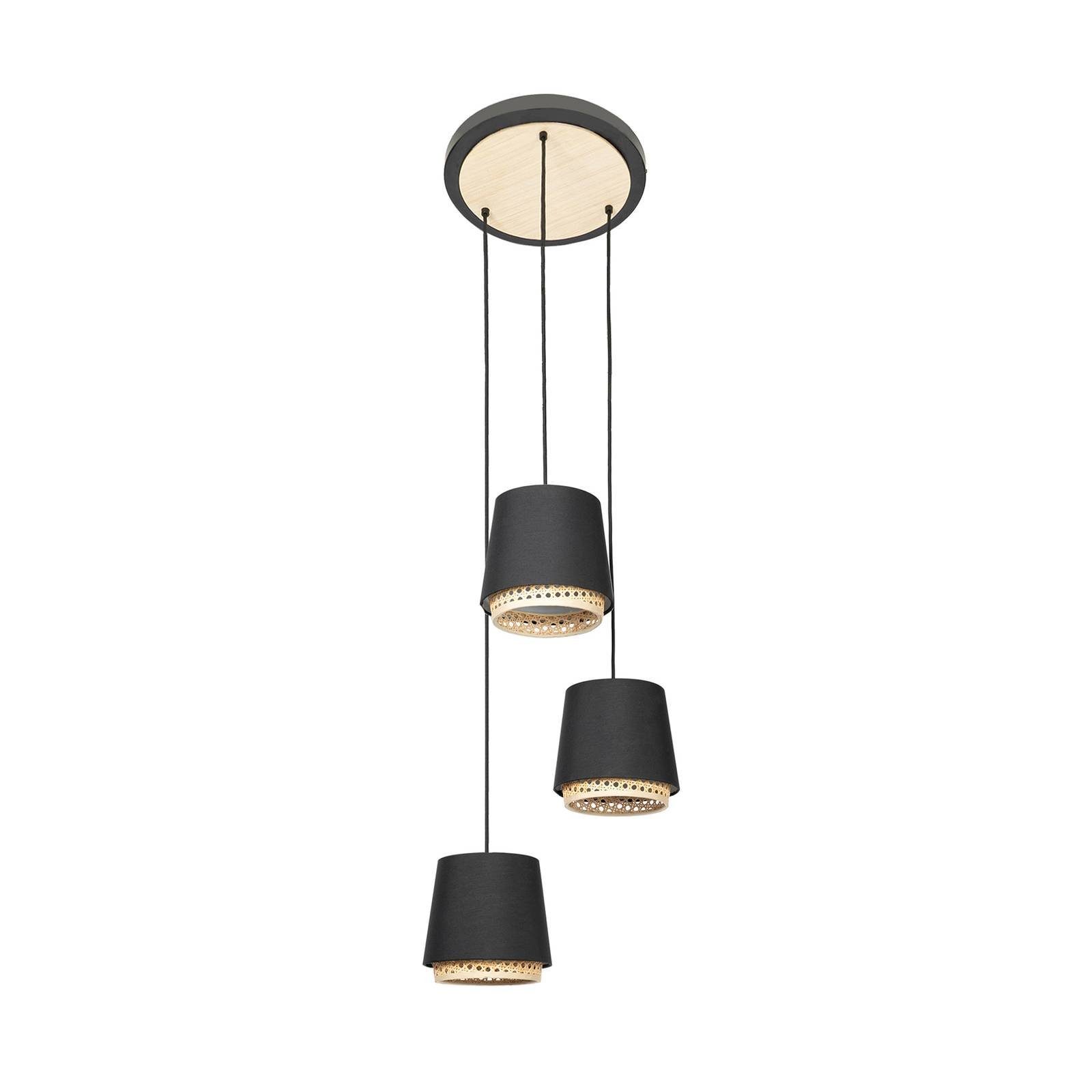 Lindby Hängeleuchte Ananya, Metall, Schwarz IP20, 3 x 15 W LED