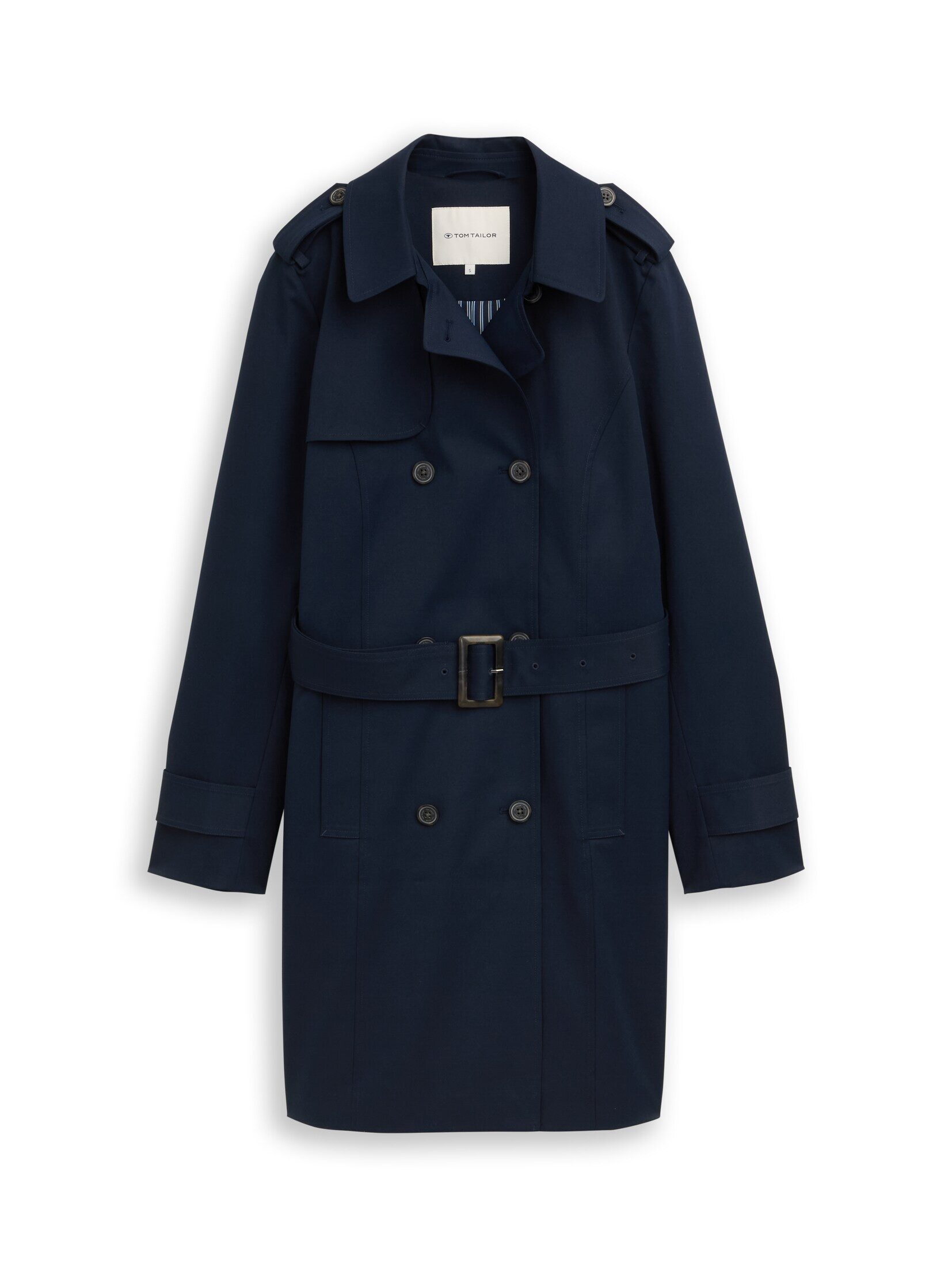 TOM TAILOR Kurzmantel Jacken Trenchcoat aus wasserabweisendem Material