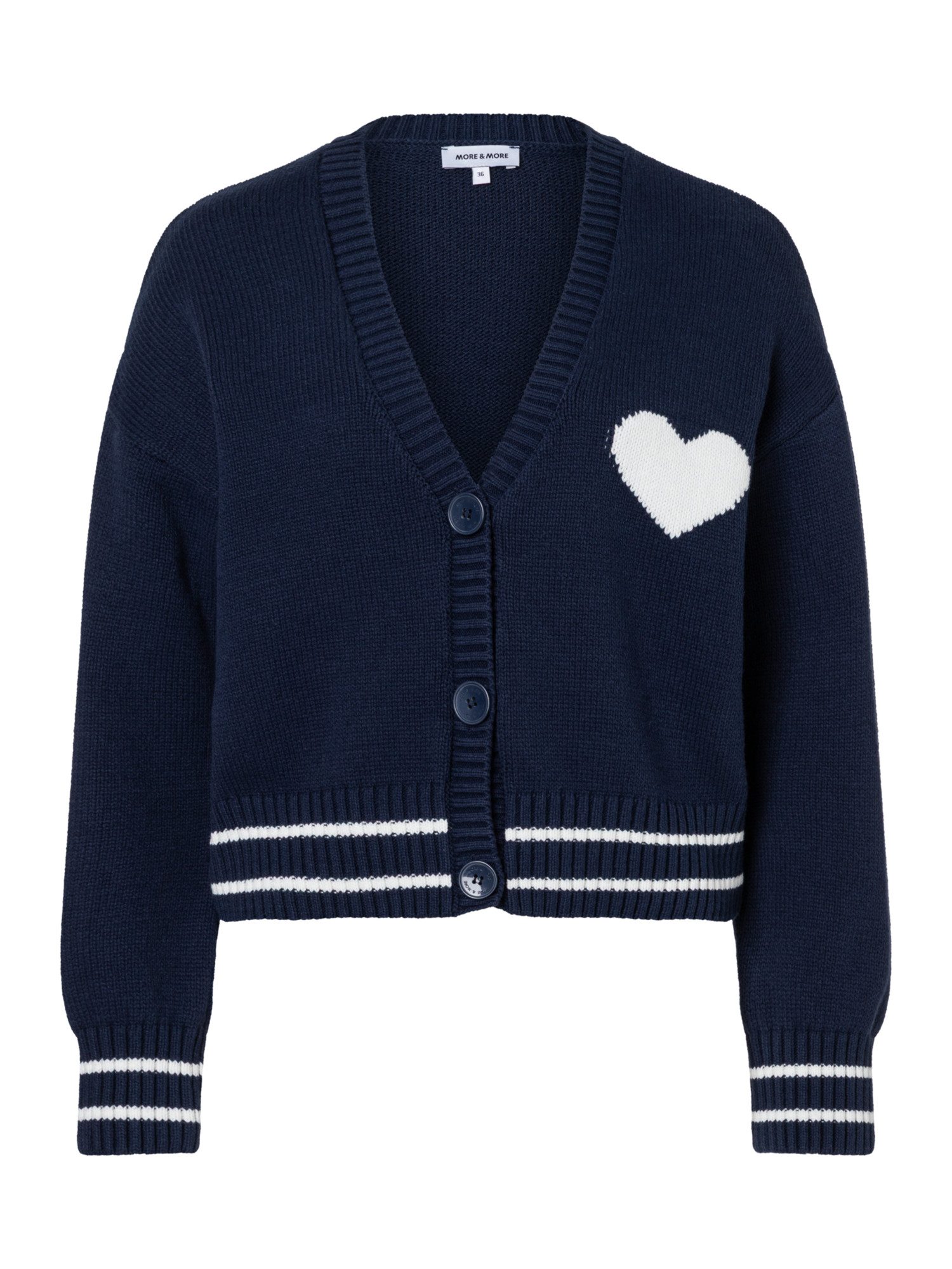 MORE&MORE Strickjacke kurze Langarm-Strickjacke
