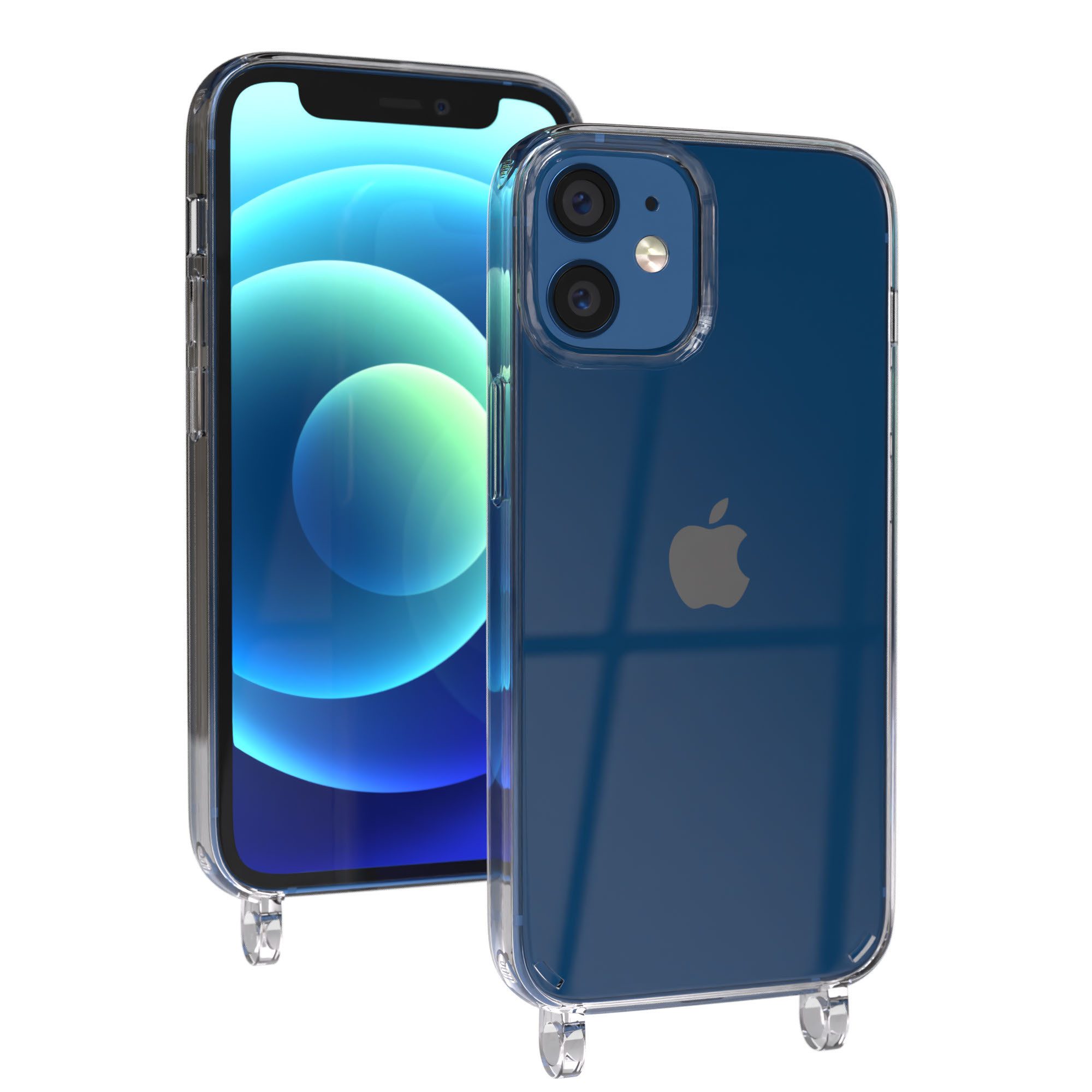 EAZY CASE Handykette Handyhülle für Handyketten mit Befestigungsösen 5,4 Zoll, Handyhülle mit Befestigungsösen, Handyhülle Slim