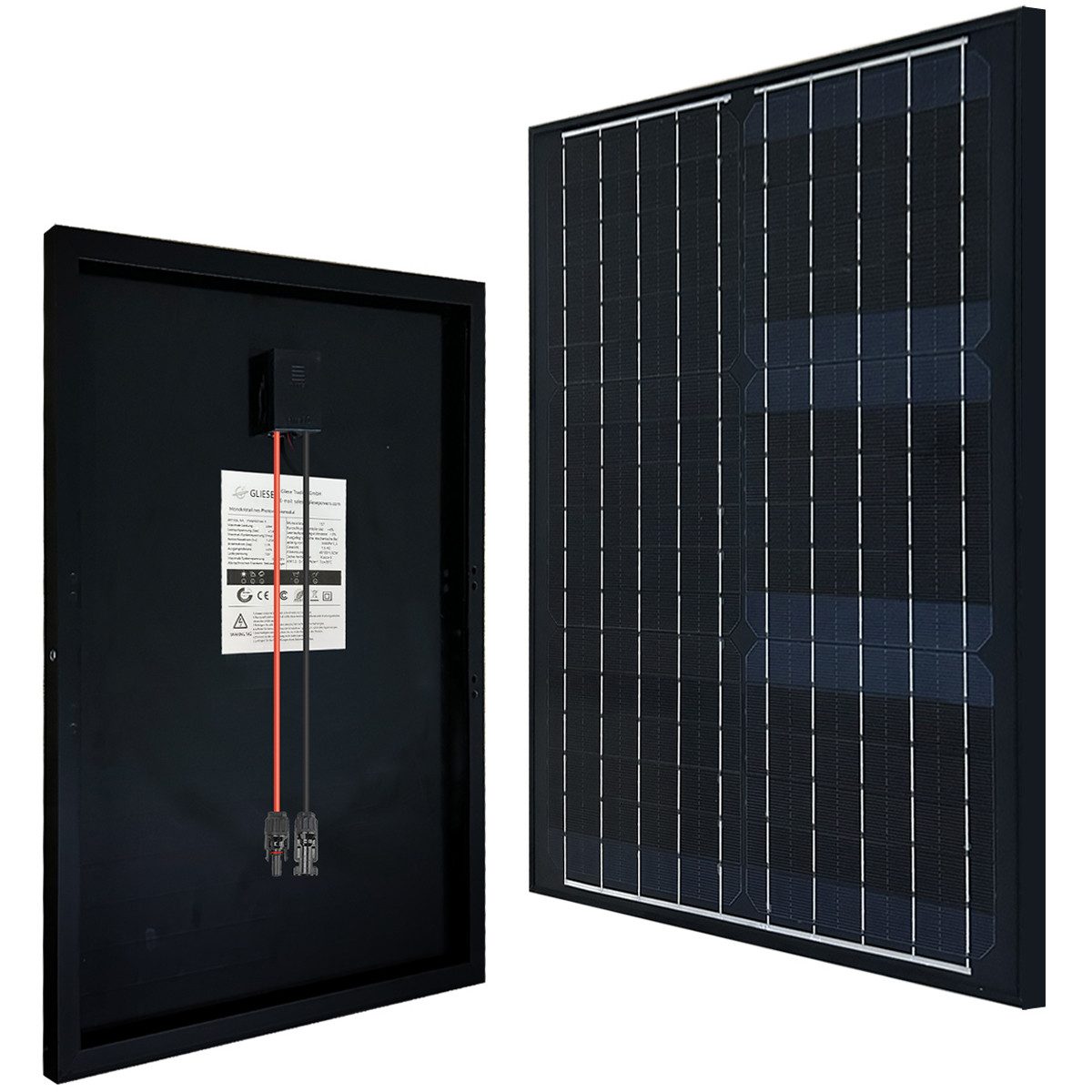Rhein Beleuchtung Solarmodul 50W 12V Monokristallines Photovoltaik-Solarmodul (mit MC4-Anschluss), (50w solarpanel, monokristalline solarmodule, pv module), Geringerer Verlust, höhere Leistung, IP65 wasserdicht, Aluminiumrahmen