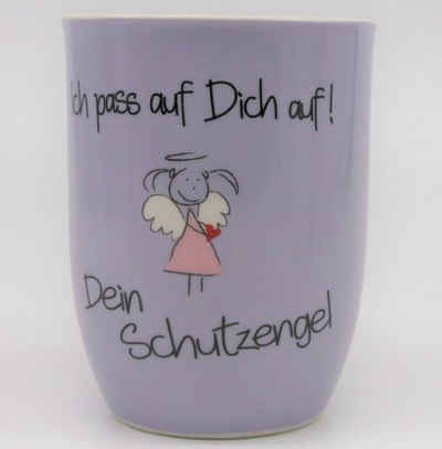 MEA LIVING Tasse MEA LIVING Henkel Кружки 500ml Spruch "Ich pass auf Dich auf! Dein Schutzengel"