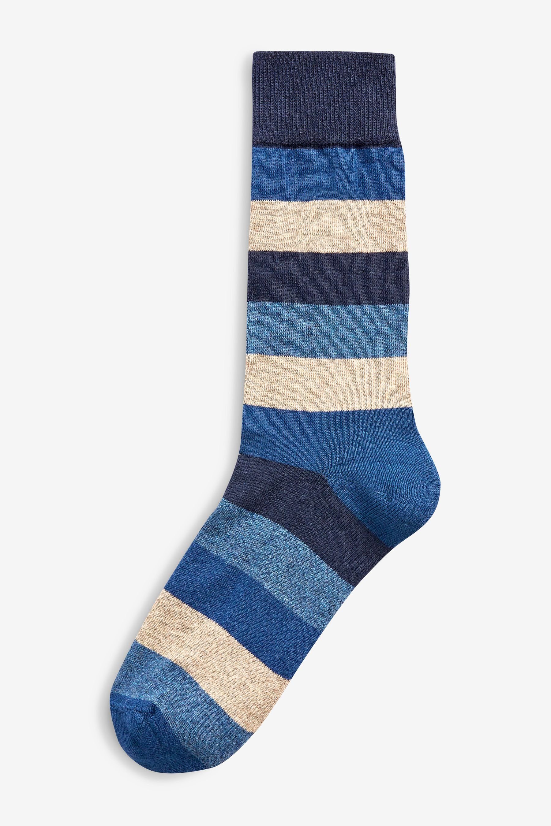 Kurzsocken mit Next Sohle Stripe (5-Paar) gepolsterter Socken 5er-Pack