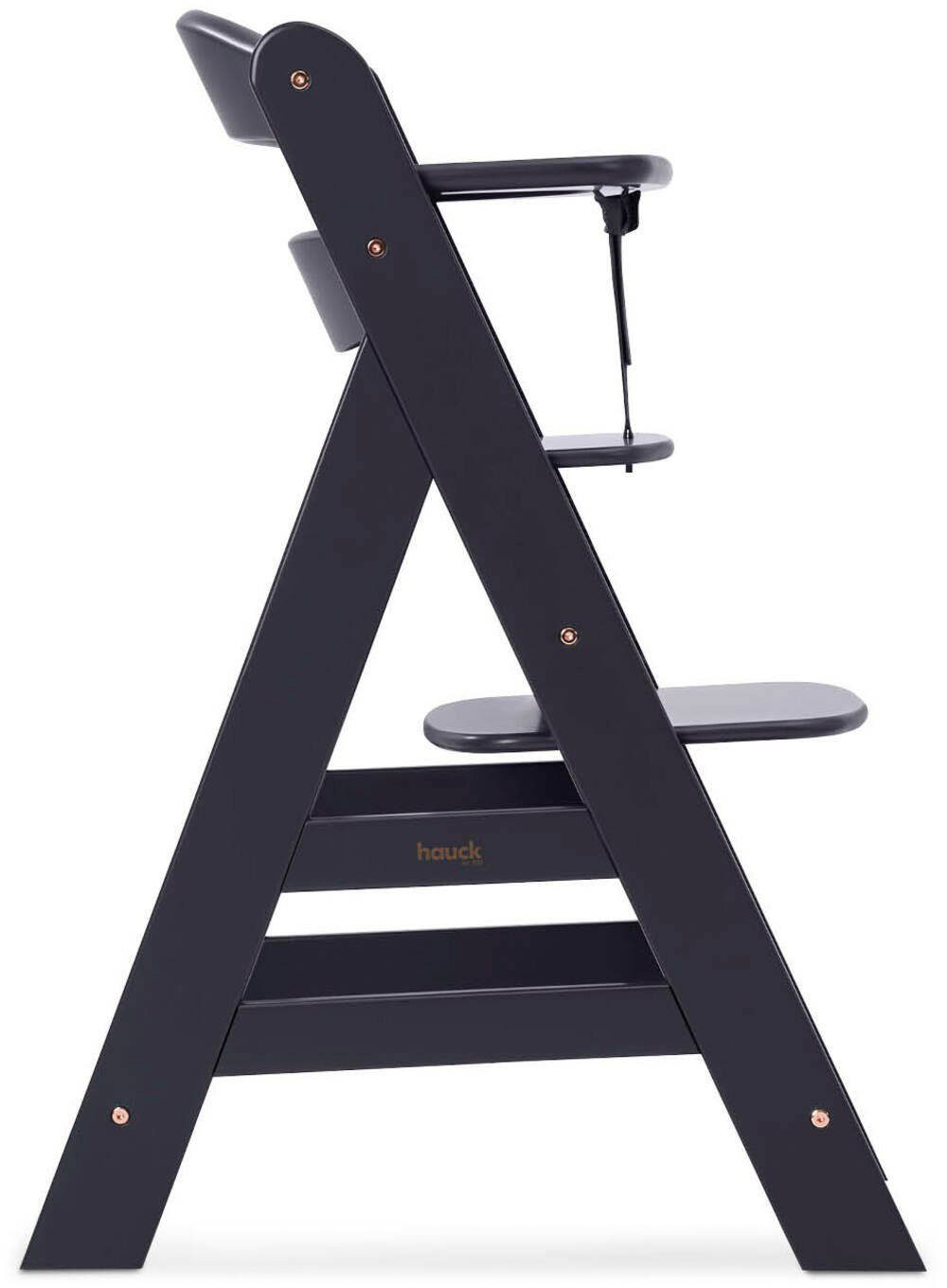 Hauck Hochstuhl Alpha Newborn Set Plus, Dark Grey, mit Newborn Aufsatz