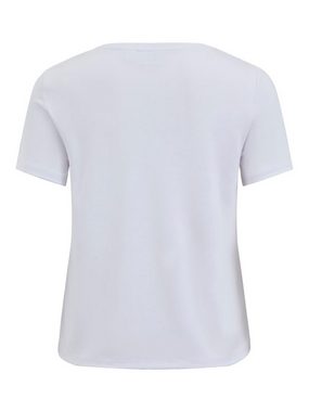 Vila T-Shirt Basic T-Shirt Kurzarm Rundhals Top Oberteil VIMODALA 4870 in Weiß