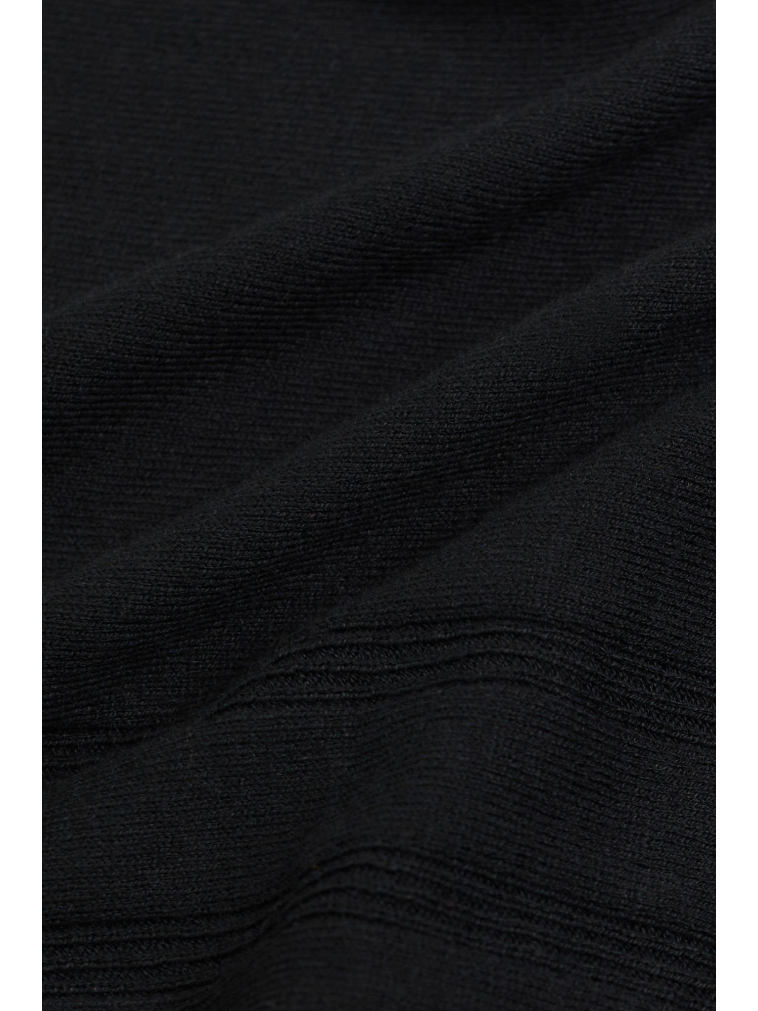 Esprit Strickjacke Cardigan mit V-Ausschnitt BLACK (1-tlg)