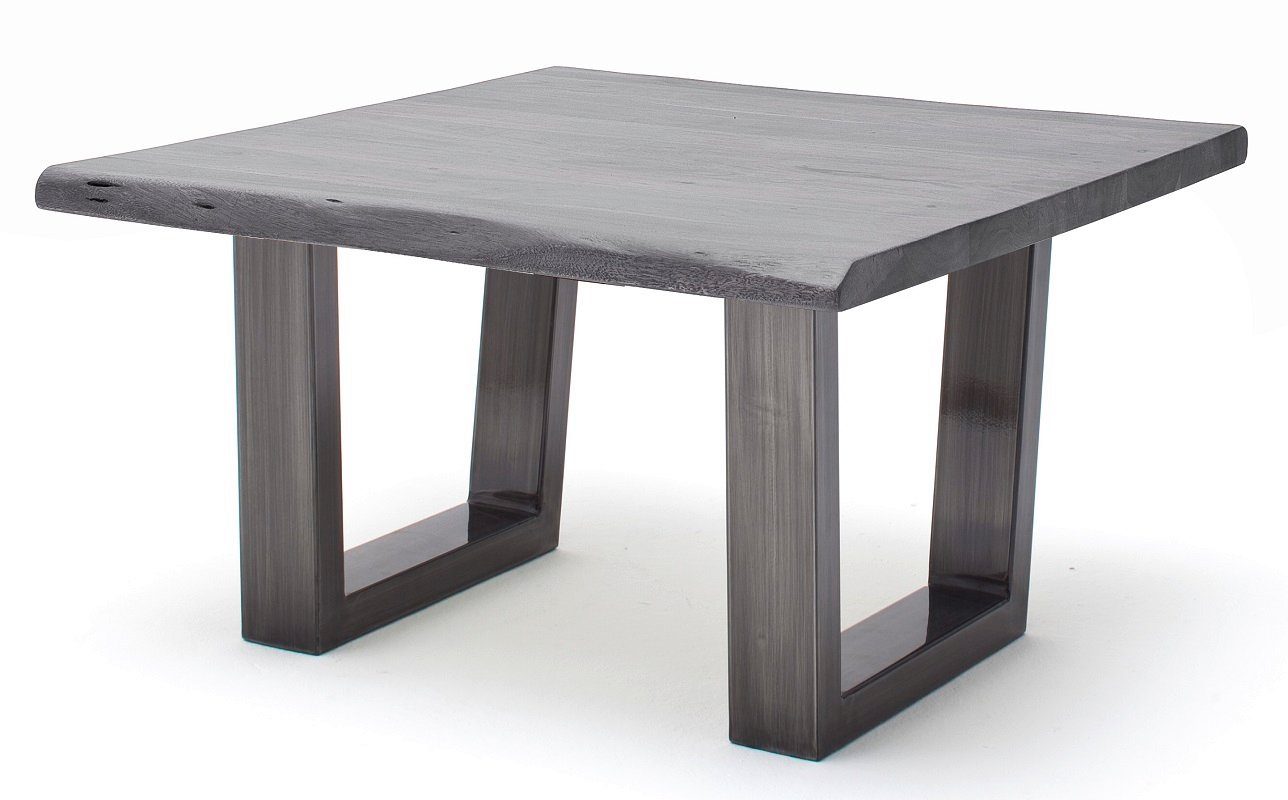 MCA furniture Couchtisch Couchtisch Cartagena, Akazie massiv, T-Fuß, 75X75,  grau / antik (no-Set)