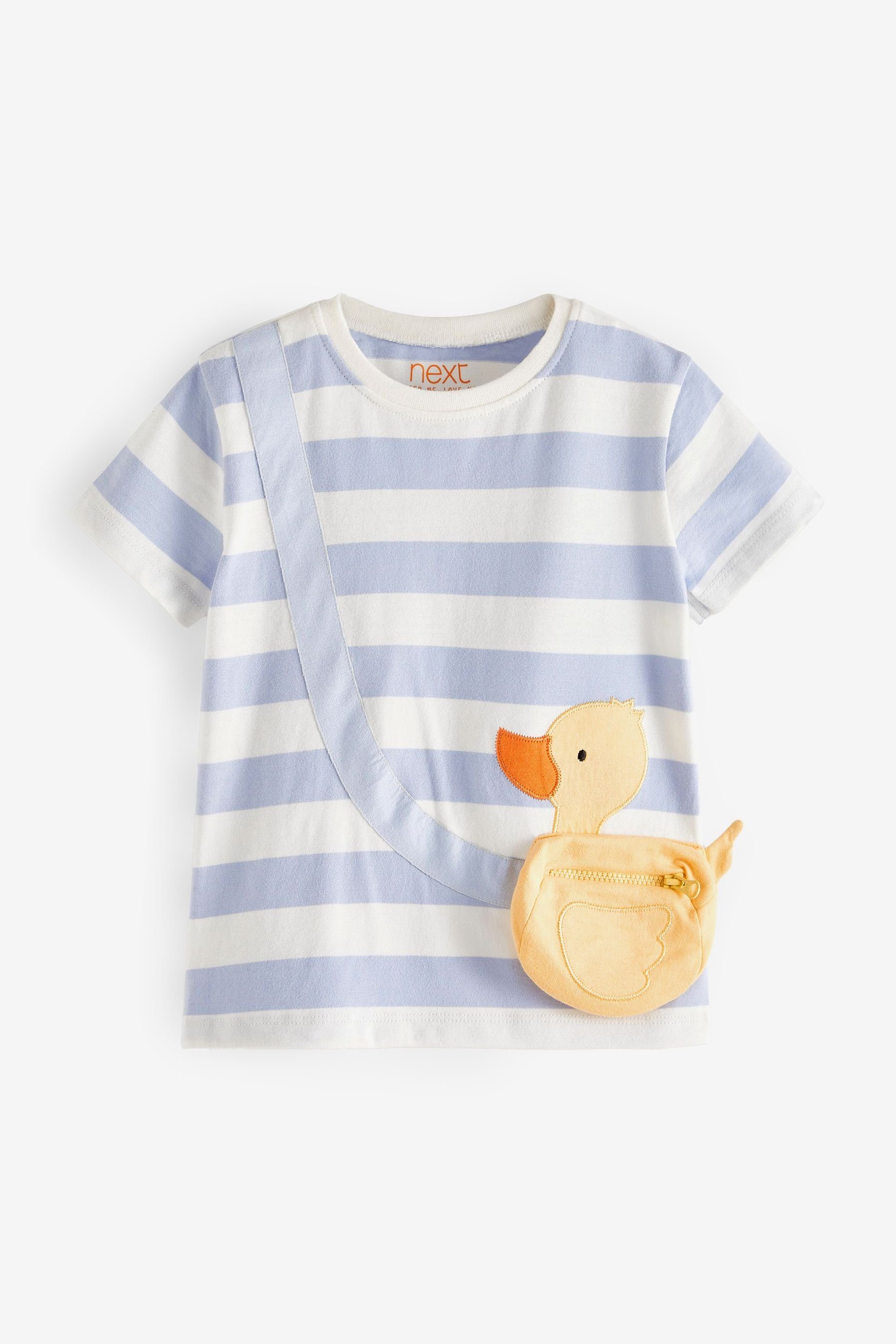Next T-Shirt T-Shirt mit Tasche (1-tlg) Blue Duck Stripe