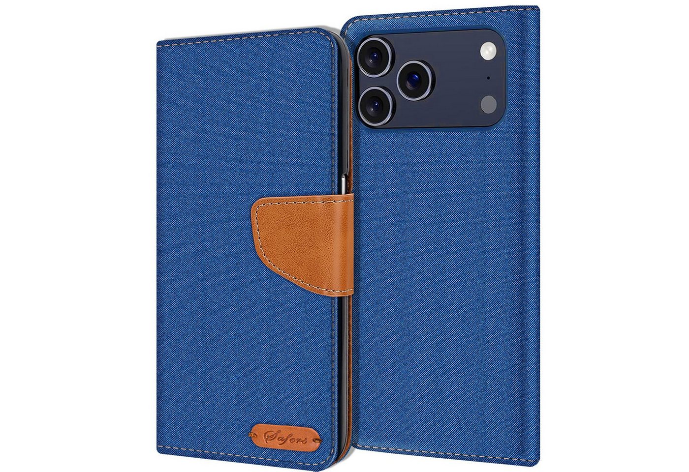CoolGadget Handyhülle Denim Schutzhülle Flip Case für Apple iPhone 17 Pro Max 6,9 Zoll, Book Cover Handy Tasche Hülle für iPhone 17 Pro Max Klapphülle