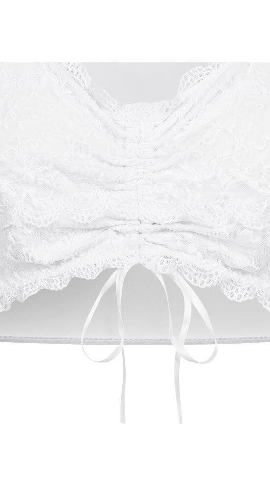Nübler Dirndlbluse Dirndlbluse Kurzarm Lisa in Weiß von Nübler – Bild 5 von 5